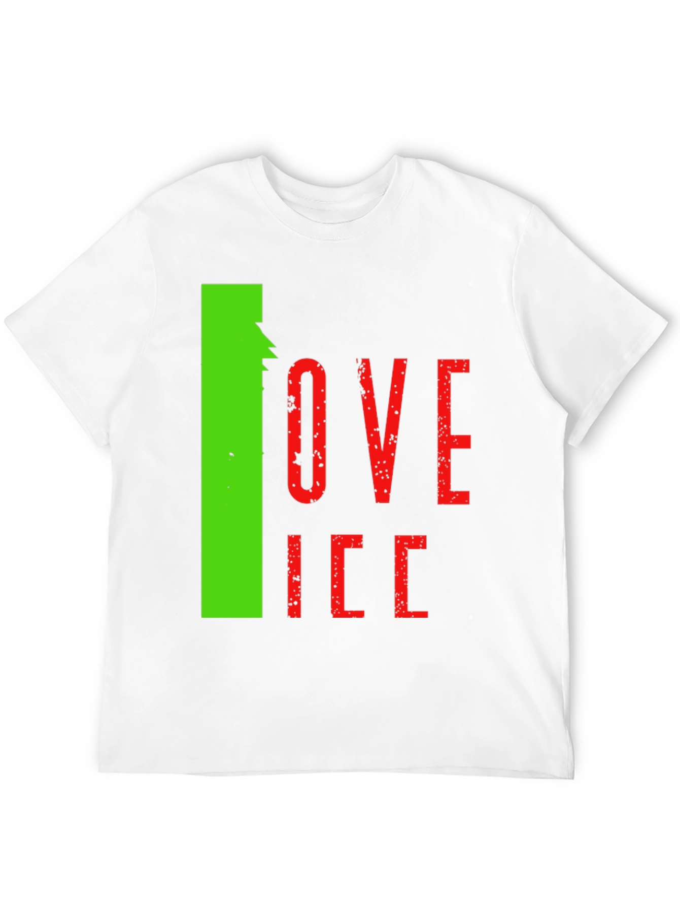 Camiseta Hombre Negra Diseño Love Ice