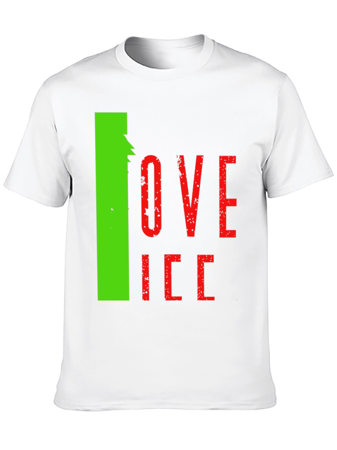 Camiseta Hombre Negra Diseño Love Ice