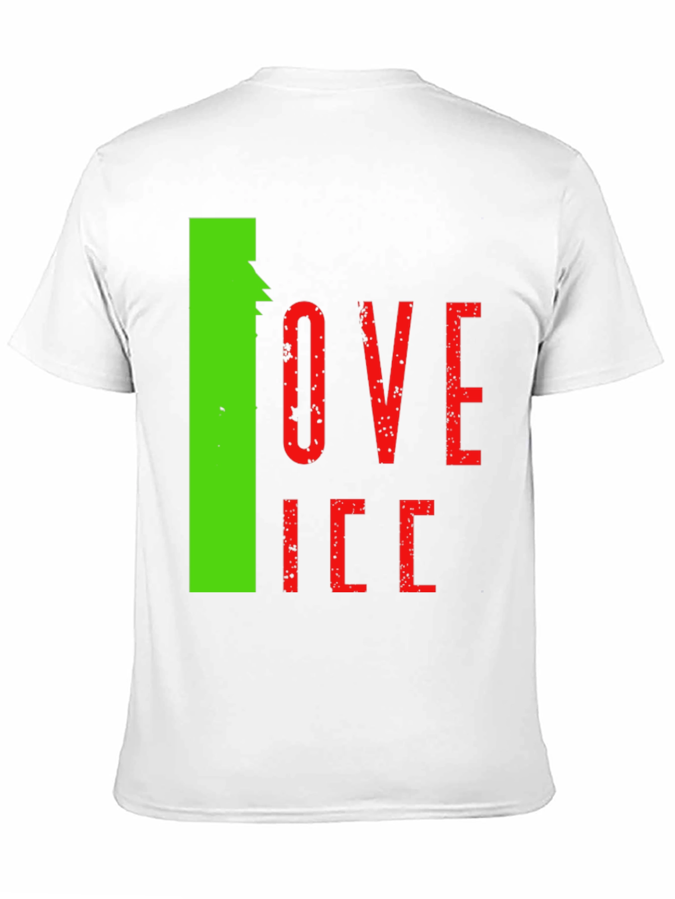 Camiseta Hombre Negra Diseño Love Ice