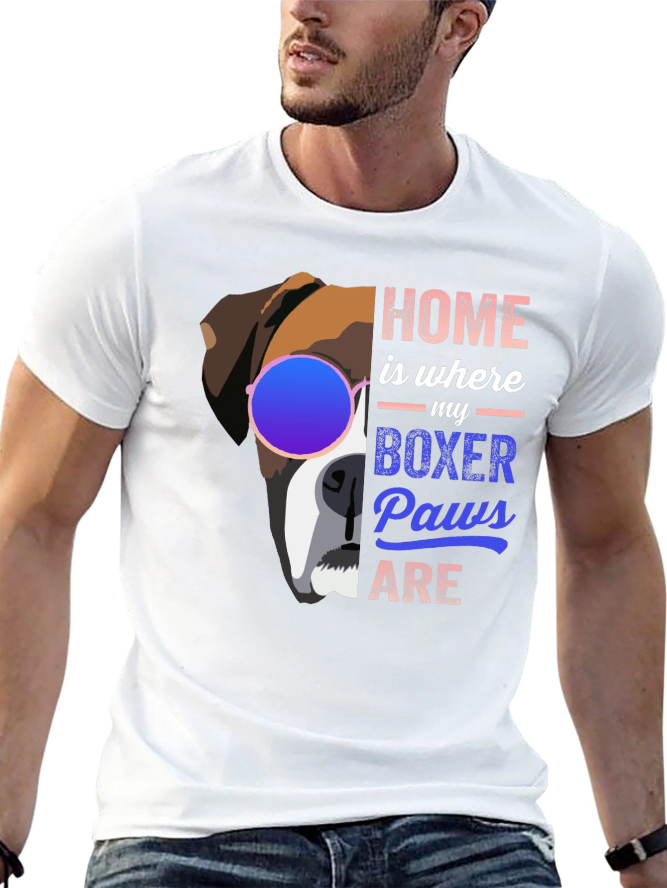 Camiseta Hogar es donde están mis patas de Boxer