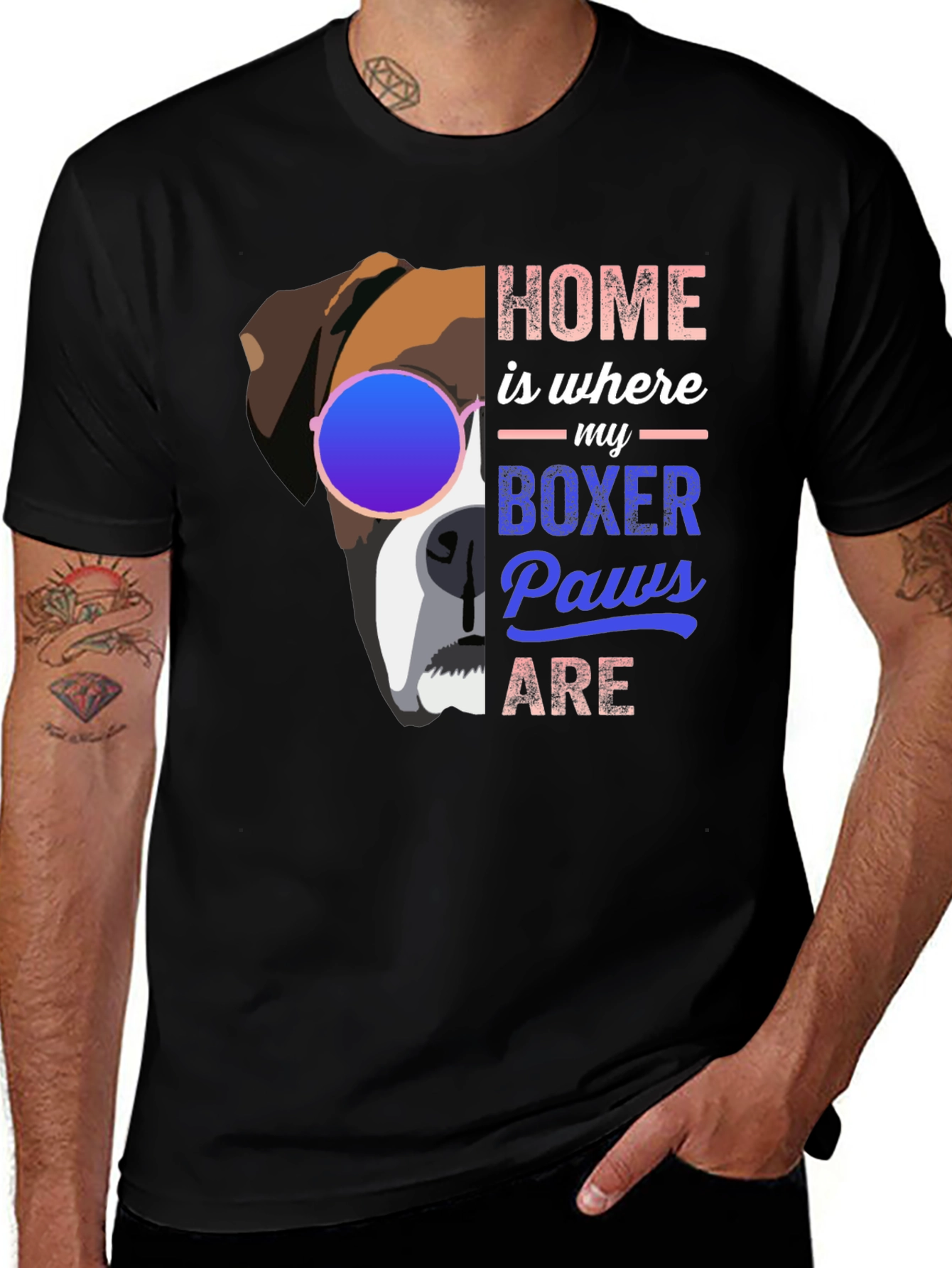 Camiseta Hogar es donde están mis patas de Boxer