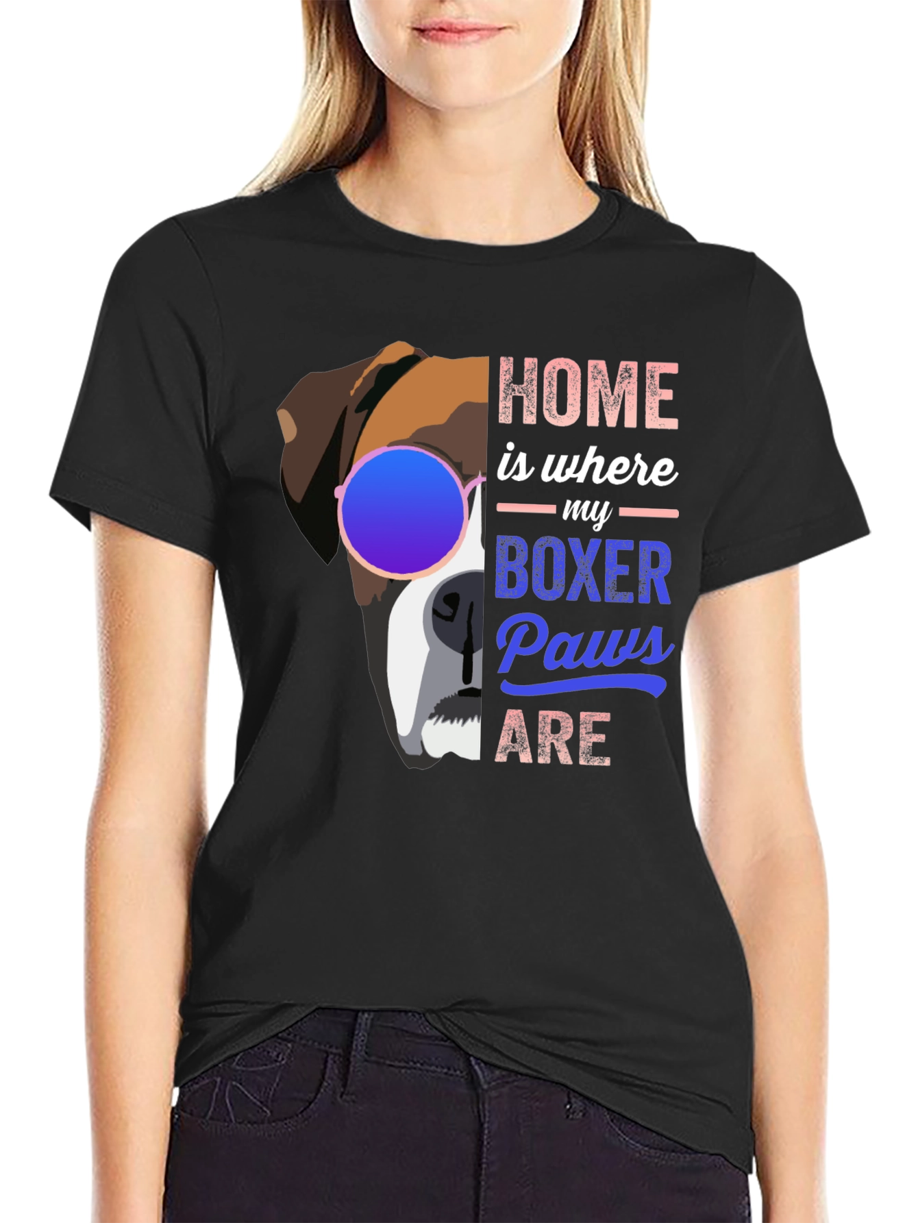 Camiseta Hogar es donde están mis patas de Boxer