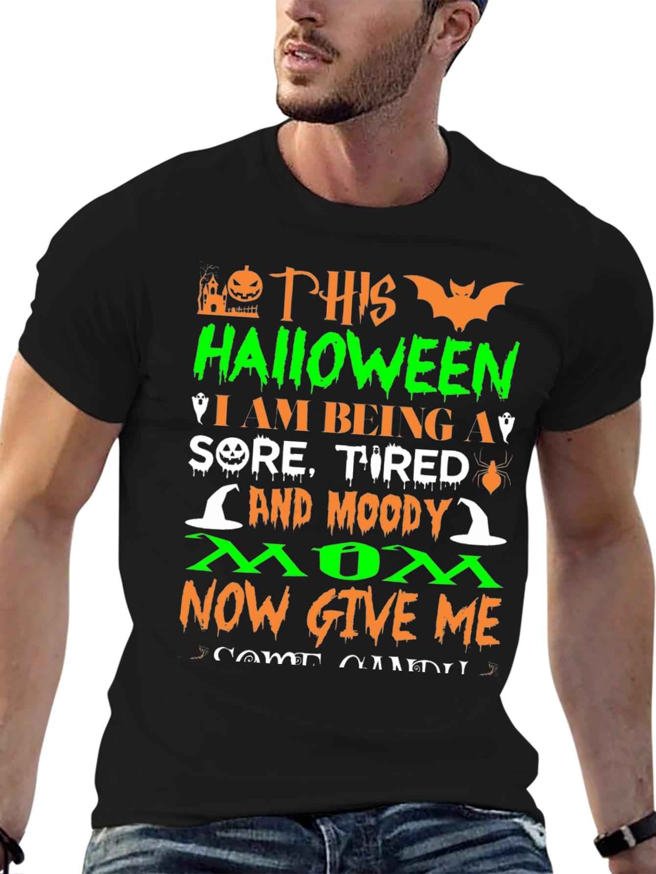 Camiseta Halloween Mamá Cansada - ¡Dame Dulces!