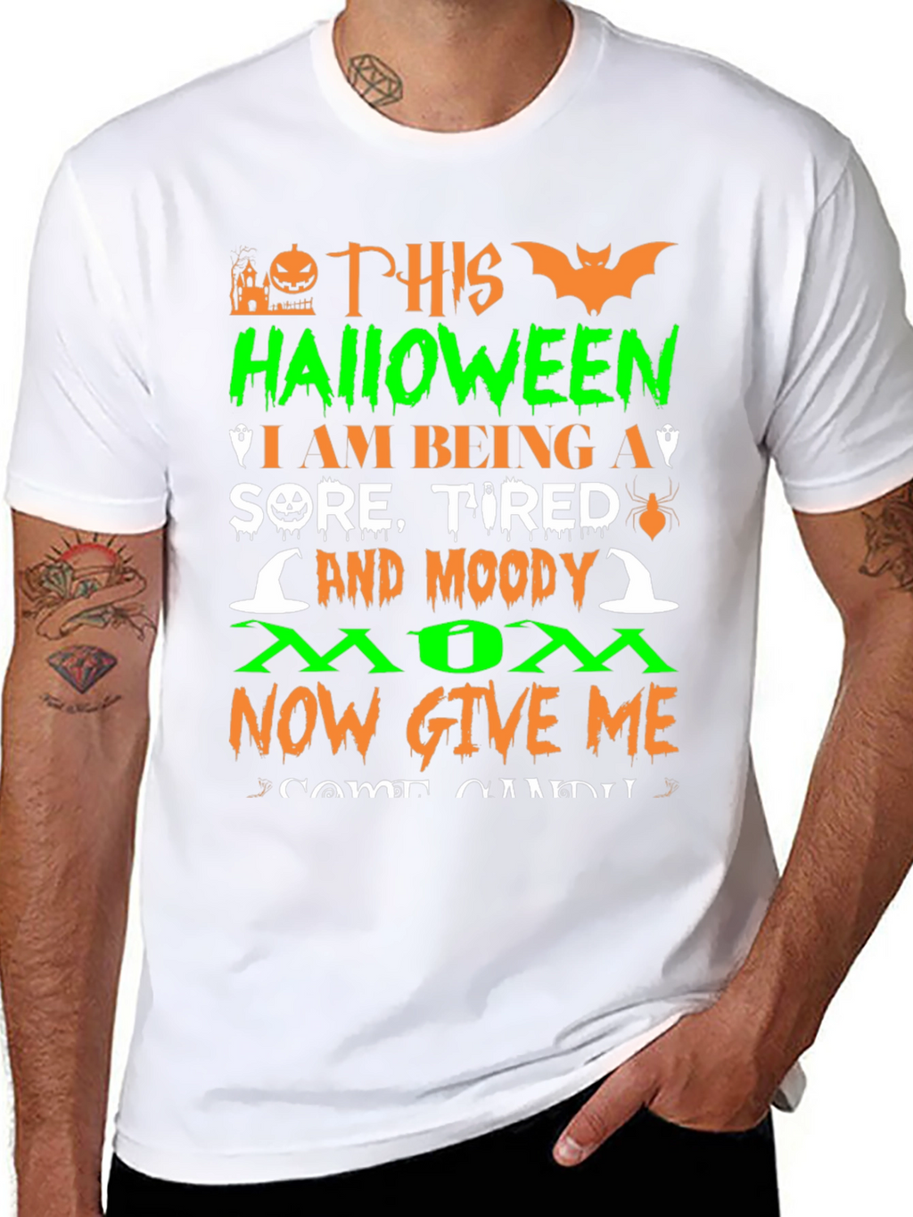 Camiseta Halloween Mamá Cansada - ¡Dame Dulces!