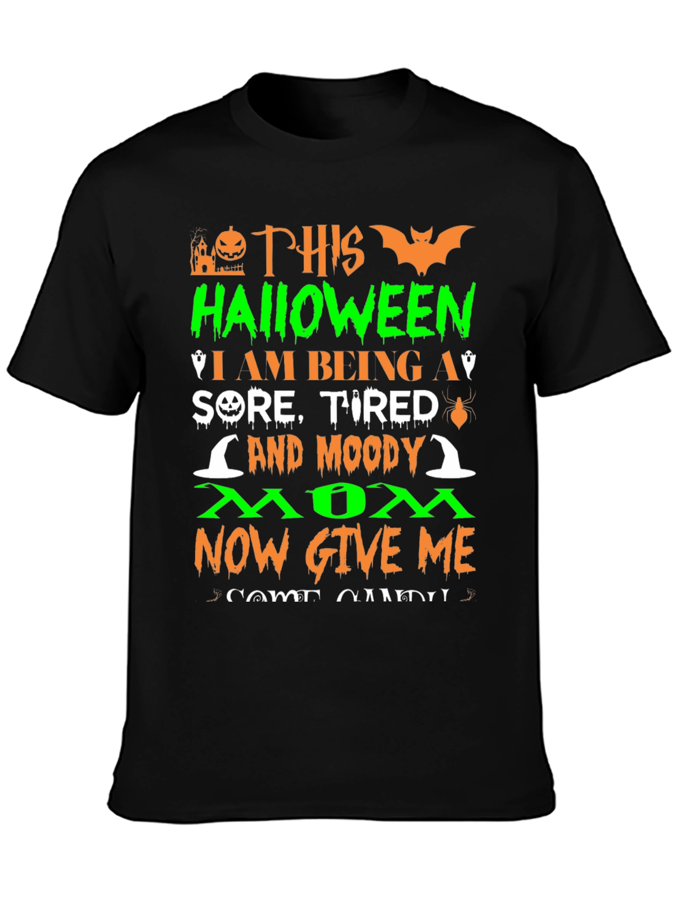 Camiseta Halloween Mamá Cansada - ¡Dame Dulces!