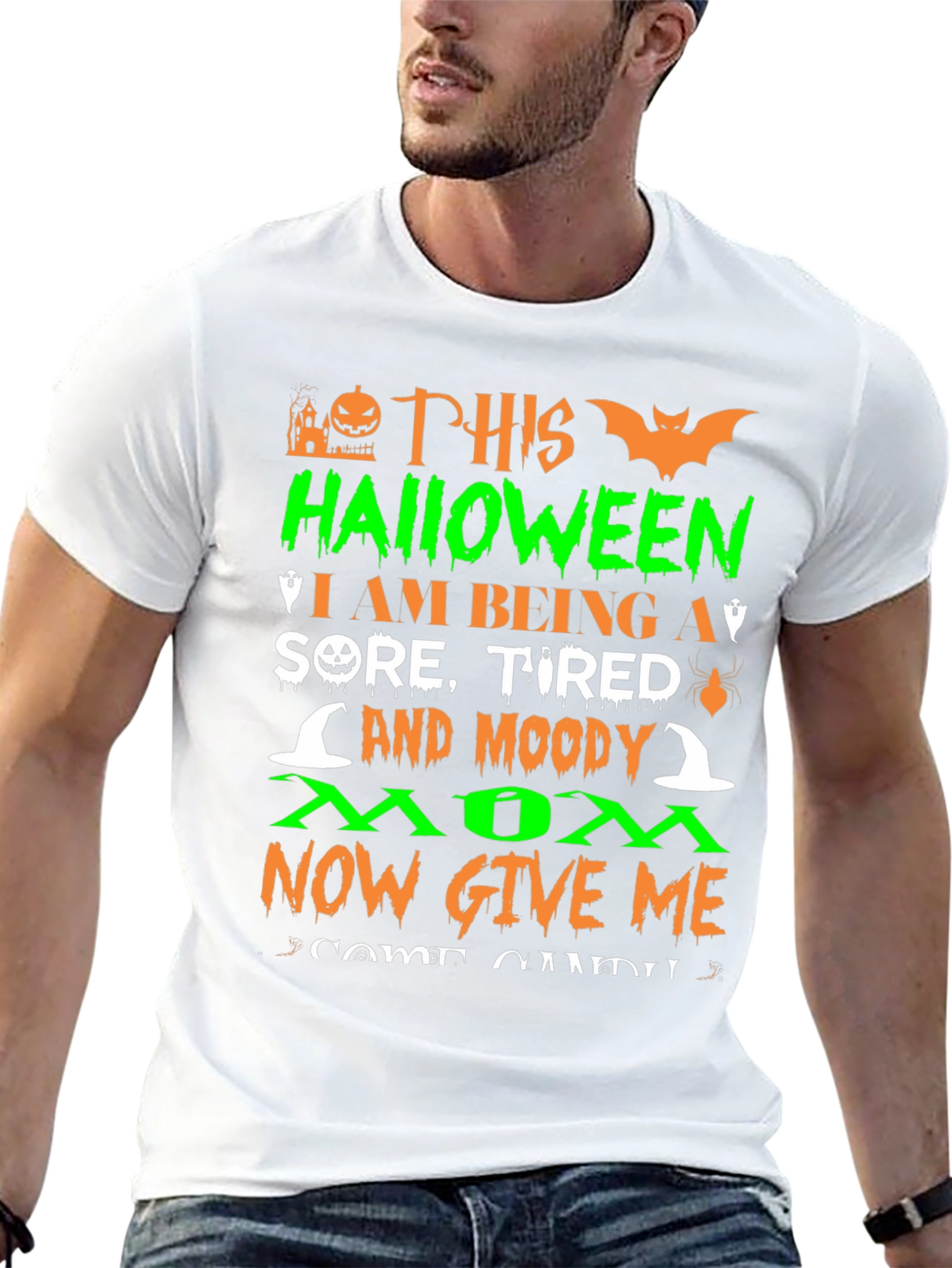 Camiseta Halloween Mamá Cansada - ¡Dame Dulces!
