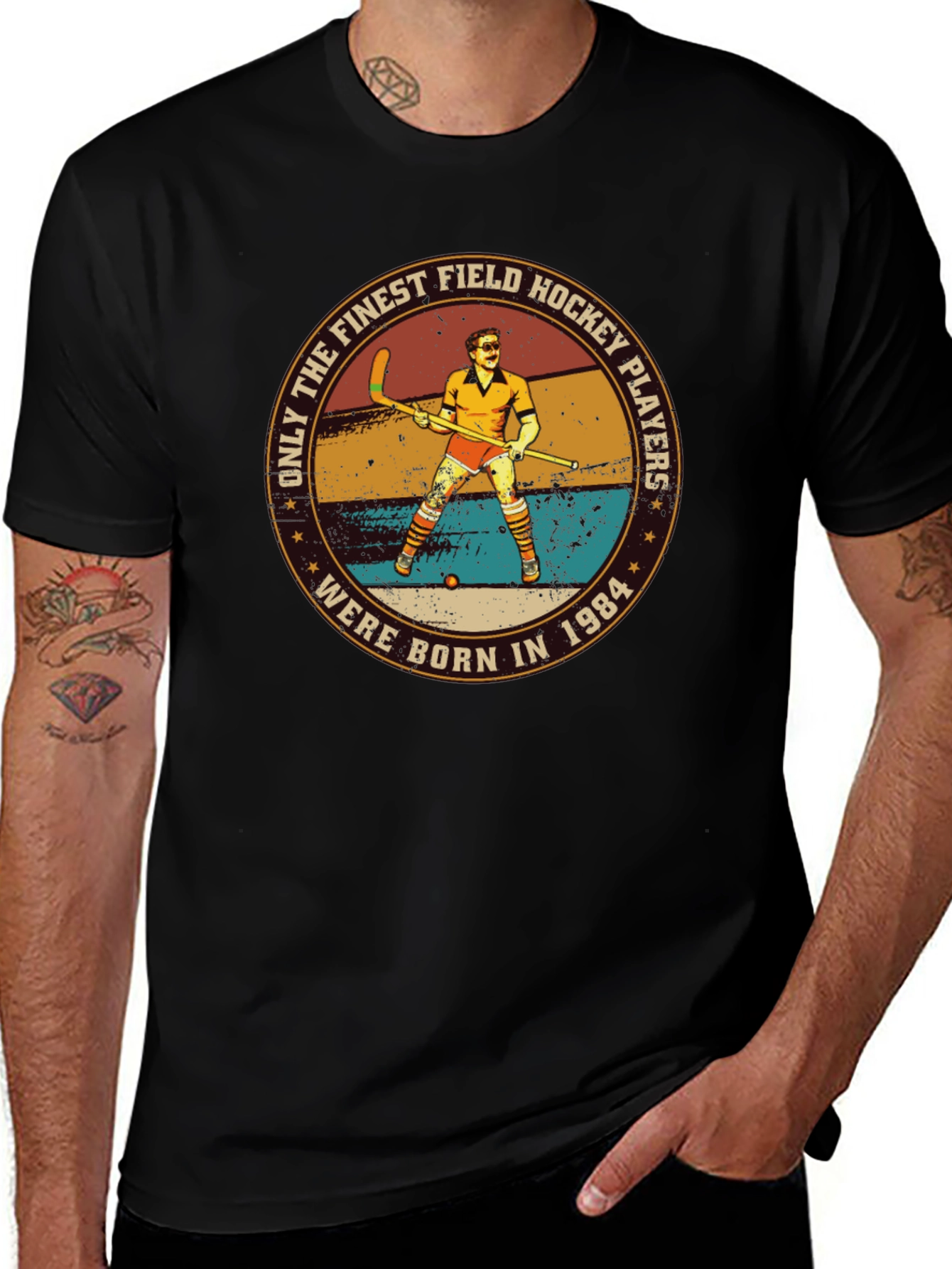 Camiseta Hombre Field Hockey Players Born in 1984