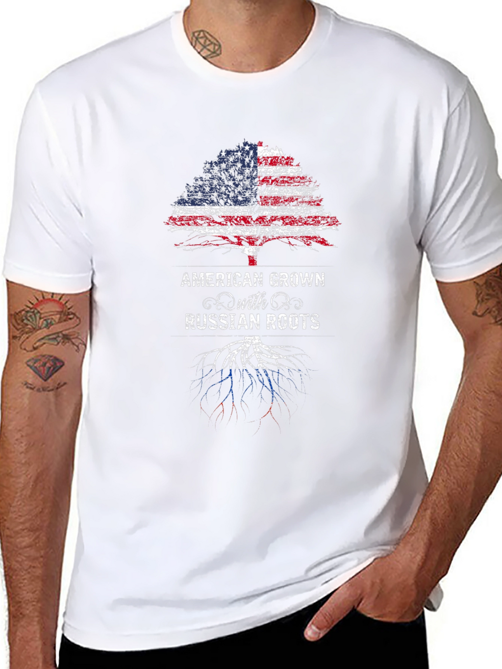 Camiseta American Grown with Russian Roots