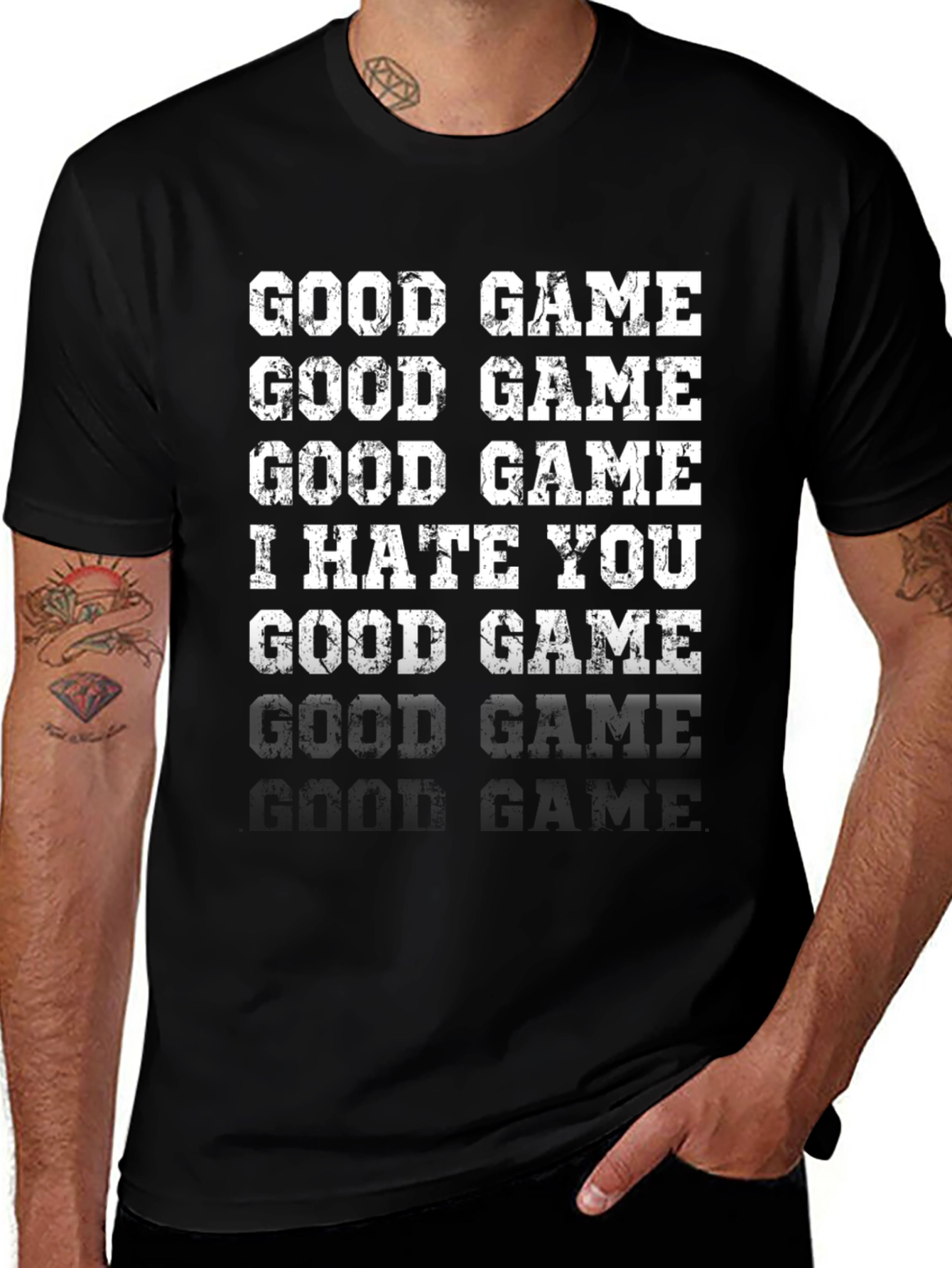 Camiseta Divertida Good Game I Hate You