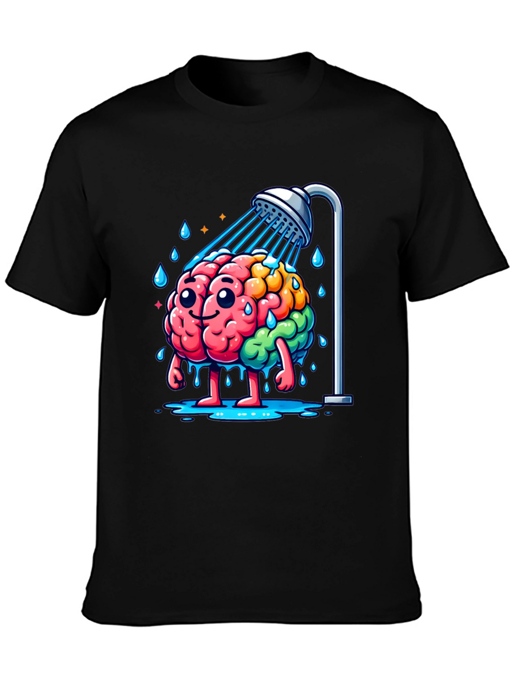 Camiseta Hombre Cerebro Ducha - ¡Ideas Frescas!