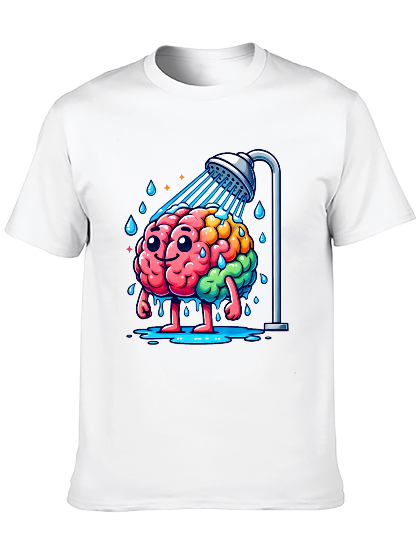 Camiseta Hombre Cerebro Ducha - ¡Ideas Frescas!
