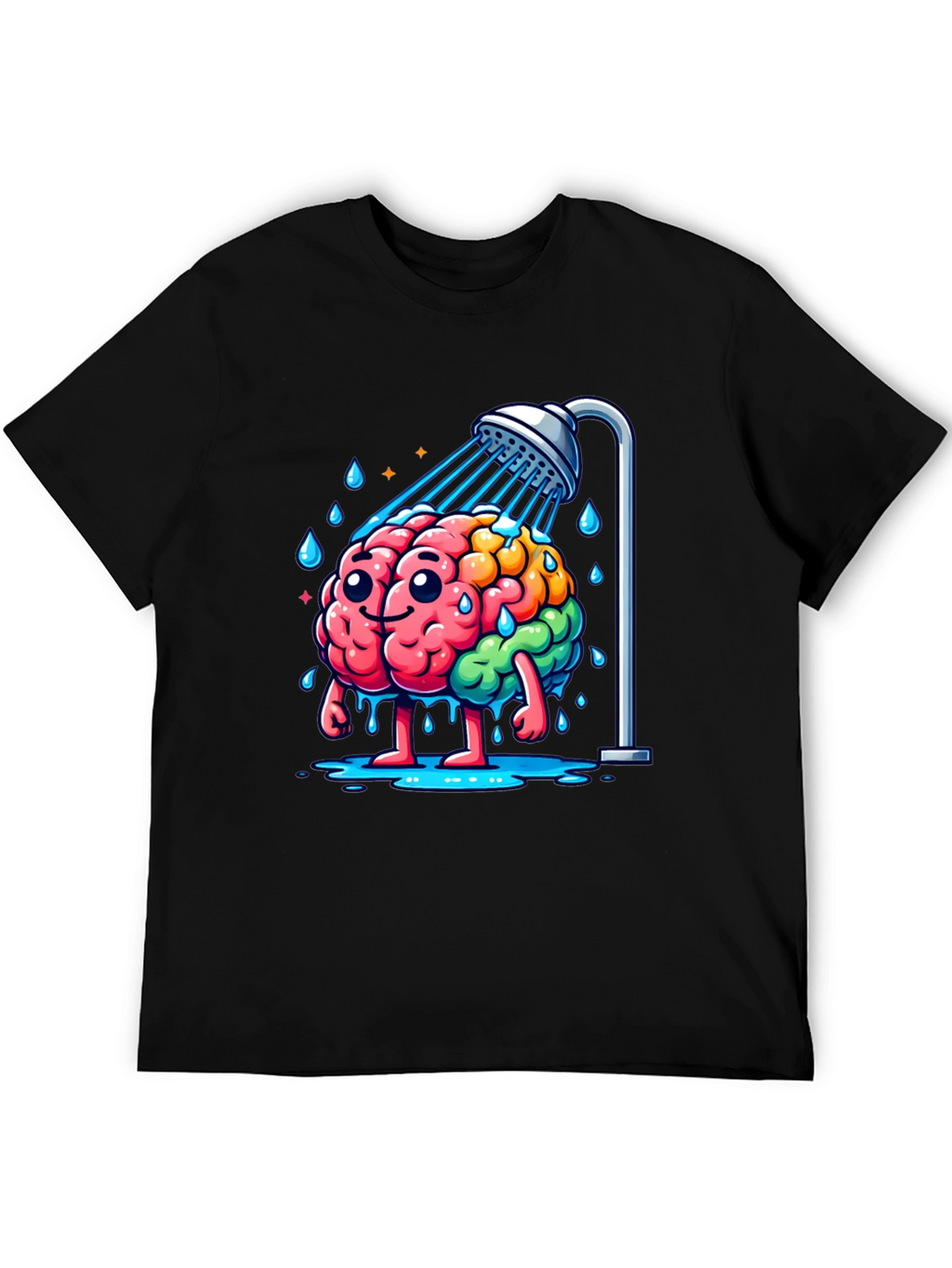 Camiseta Hombre Cerebro Ducha - ¡Ideas Frescas!