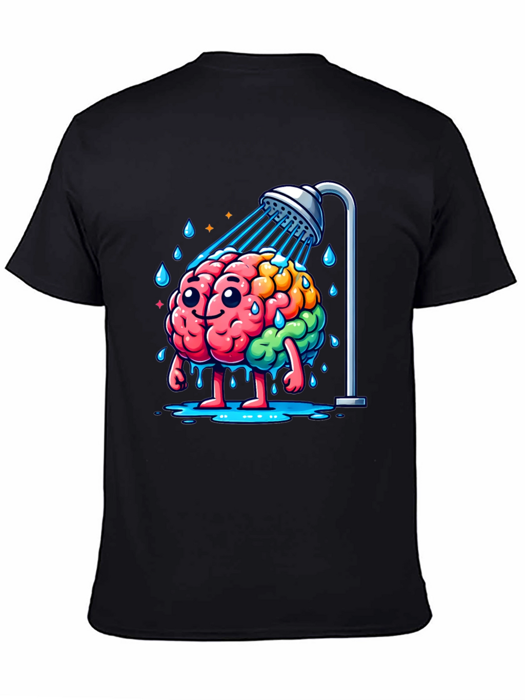 Camiseta Hombre Cerebro Ducha - ¡Ideas Frescas!