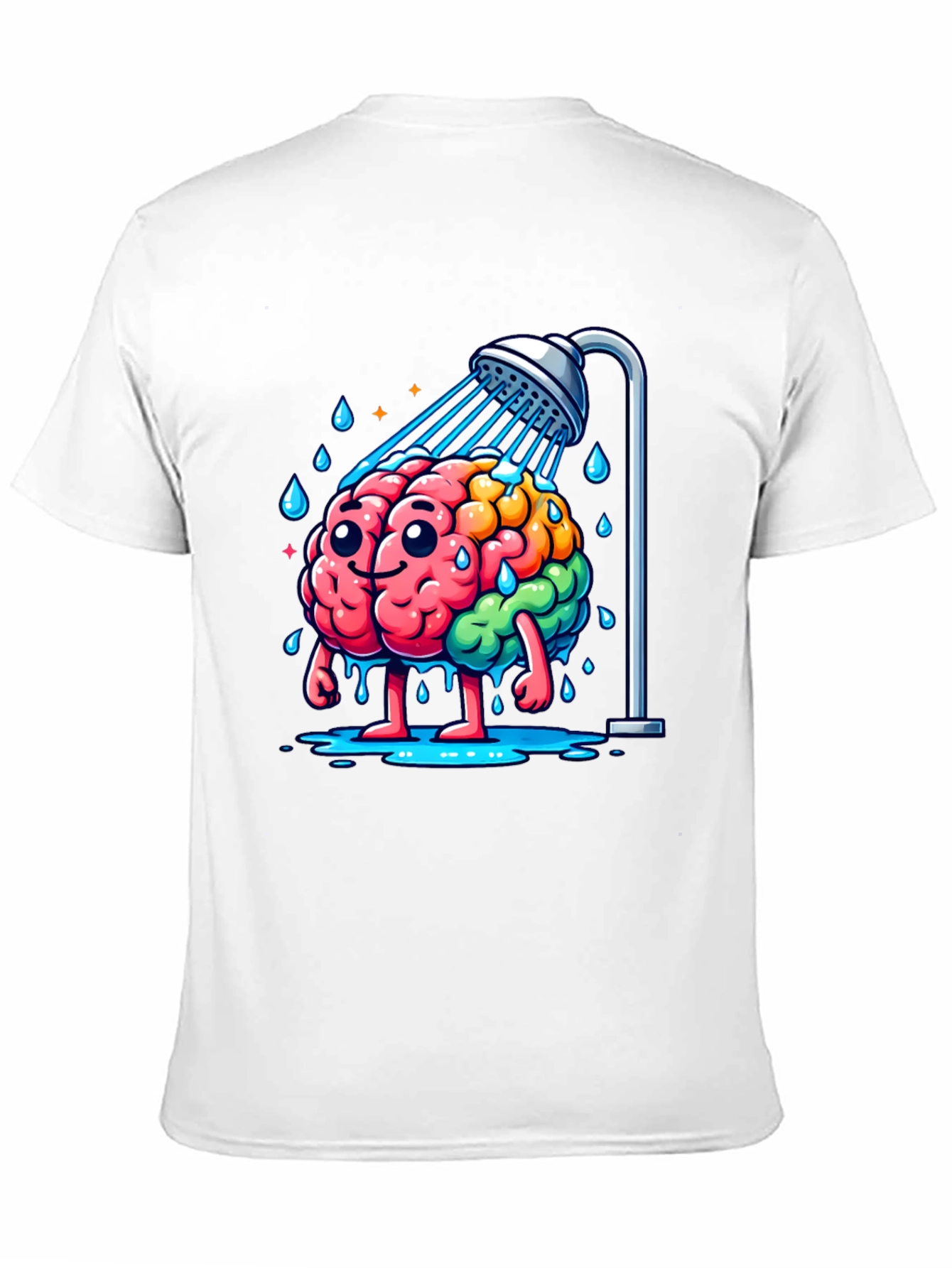 Camiseta Hombre Cerebro Ducha - ¡Ideas Frescas!