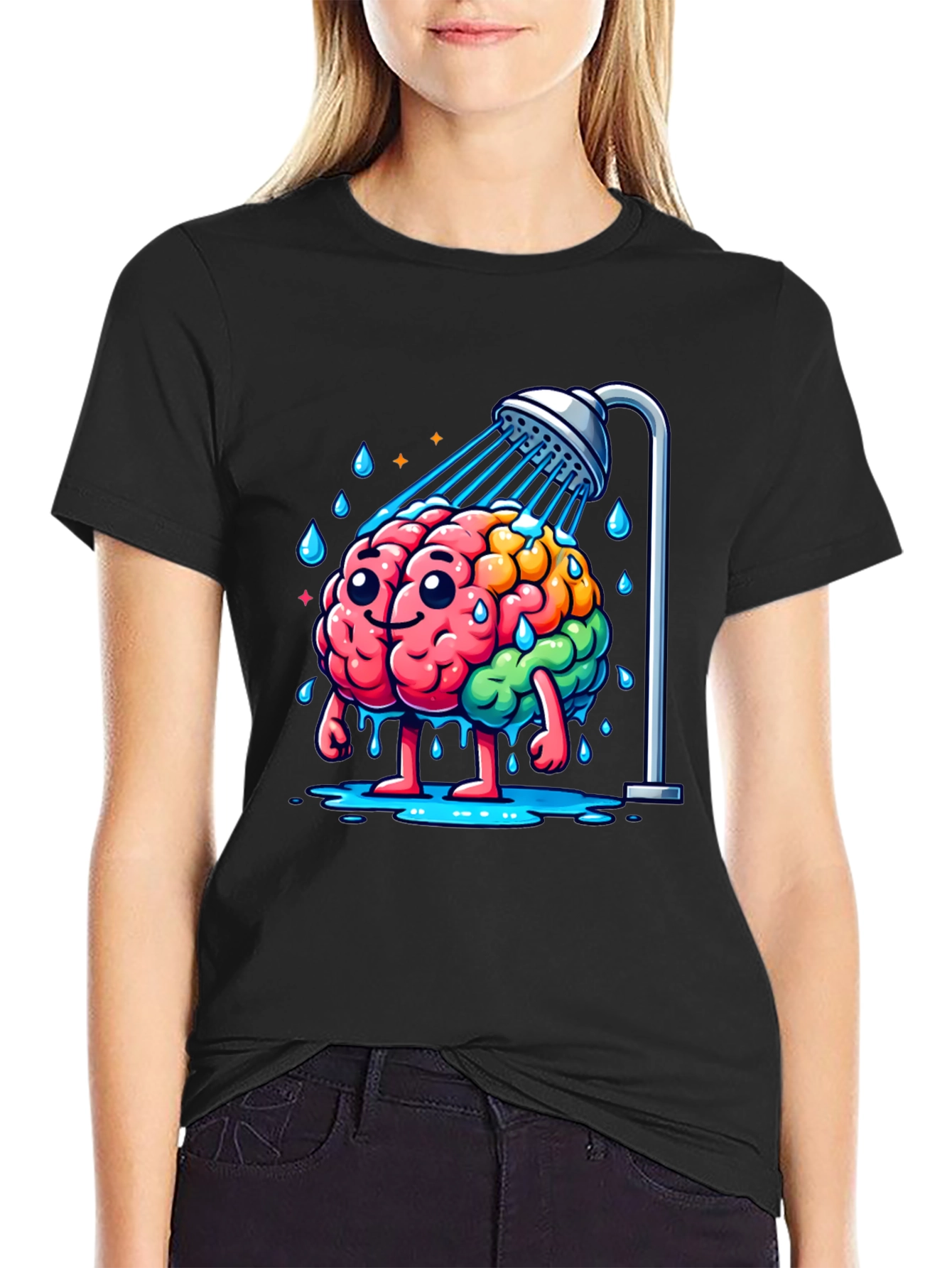 Camiseta Hombre Cerebro Ducha - ¡Ideas Frescas!
