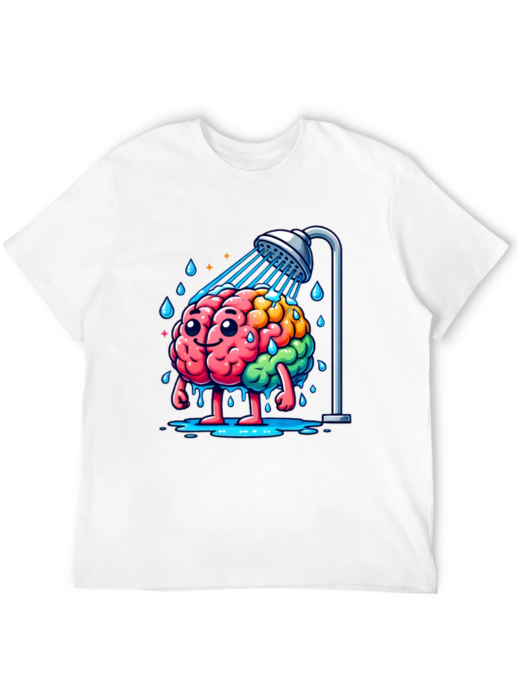 Camiseta Hombre Cerebro Ducha - ¡Ideas Frescas!