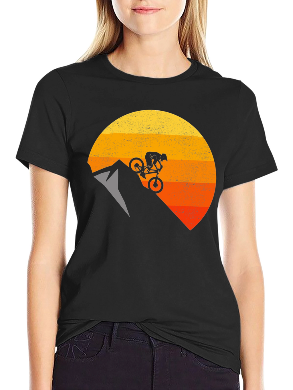 Camiseta Hombre Ciclismo Montaña Diseño Sunset