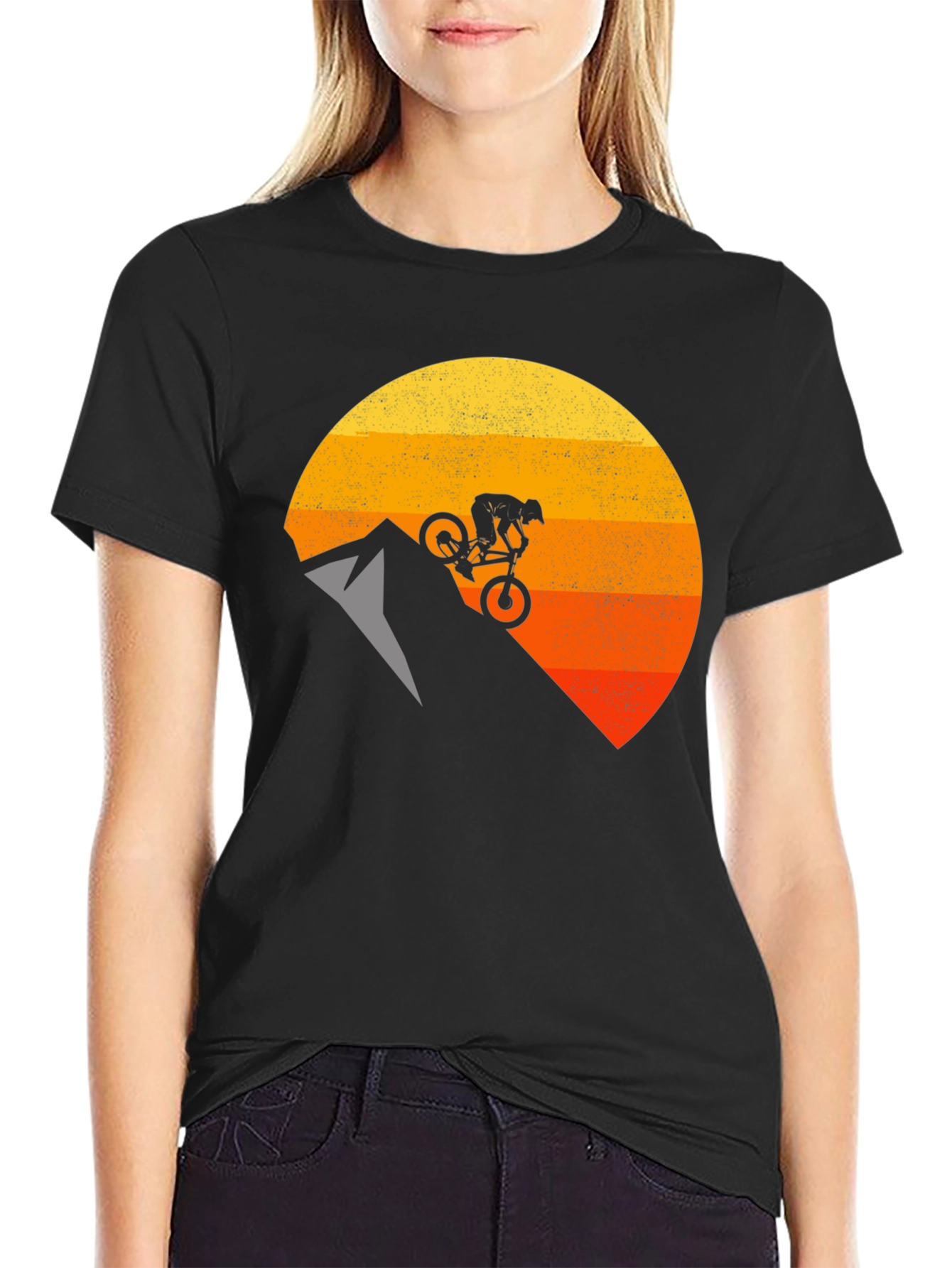 Camiseta Hombre Ciclismo Montaña Diseño Sunset