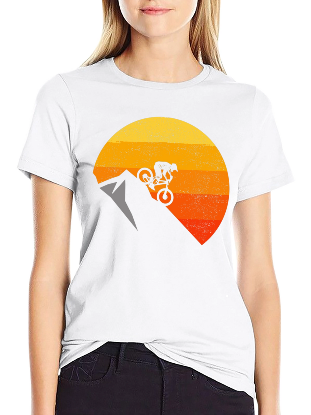 Camiseta Hombre Ciclismo Montaña Diseño Sunset