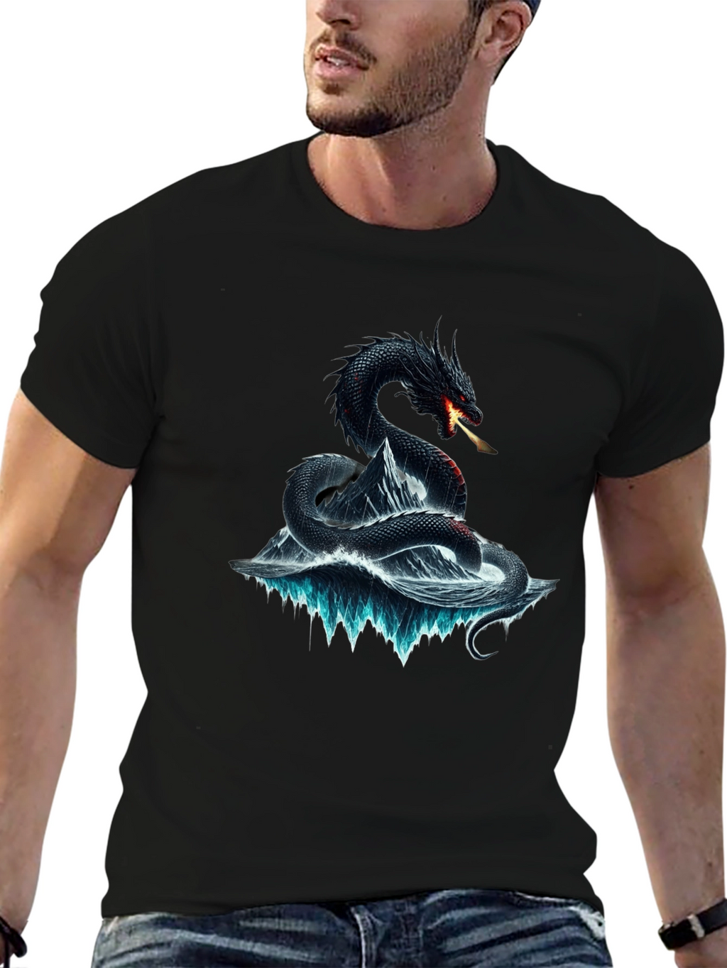 Camiseta Dragón de Hielo para Hombre