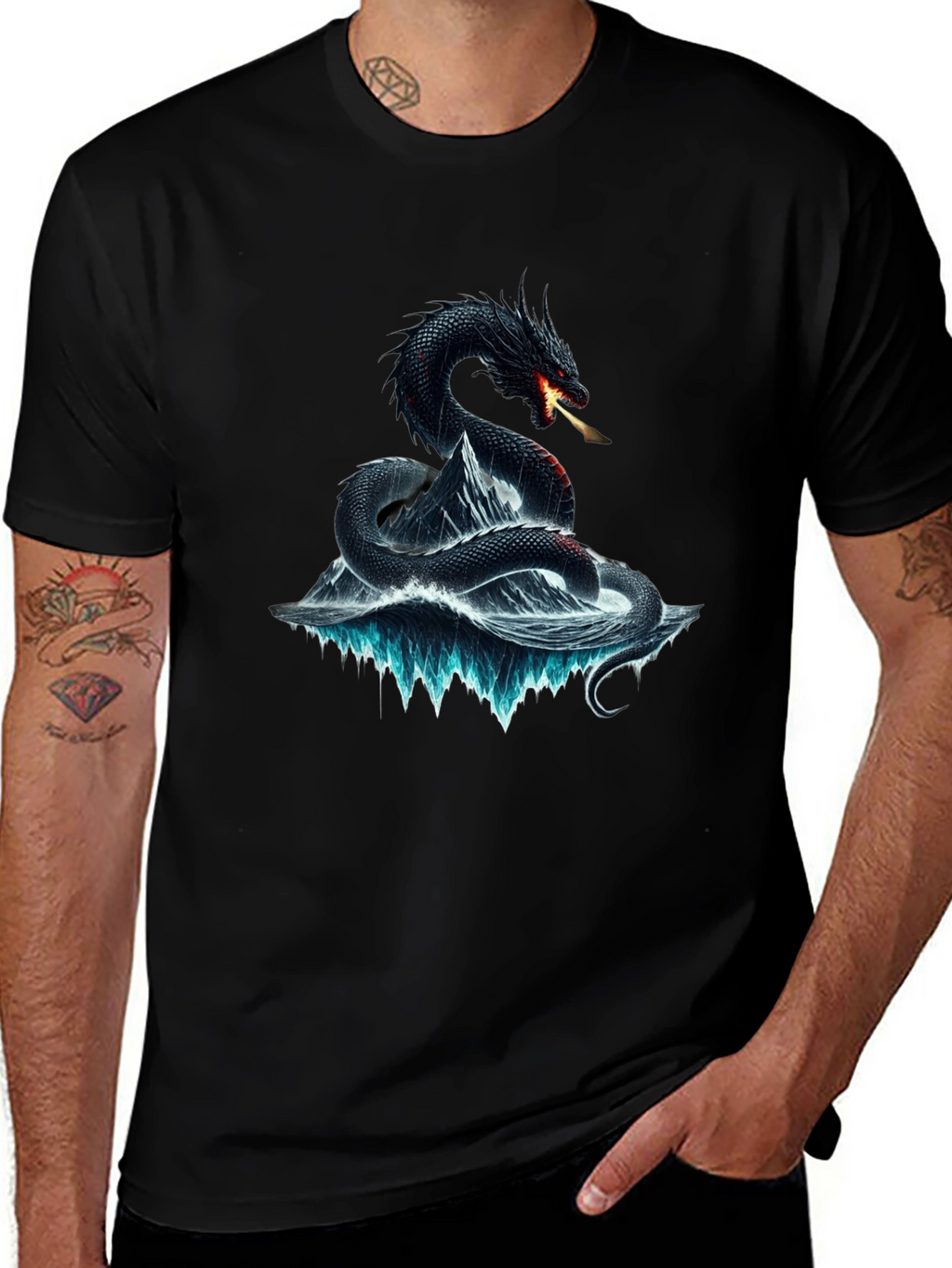 Camiseta Dragón de Hielo para Hombre
