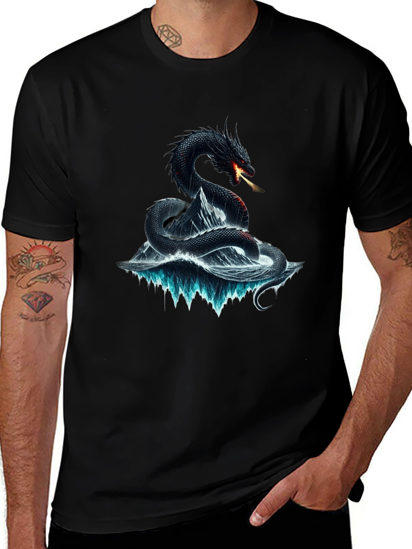 Camiseta Dragón de Hielo para Hombre