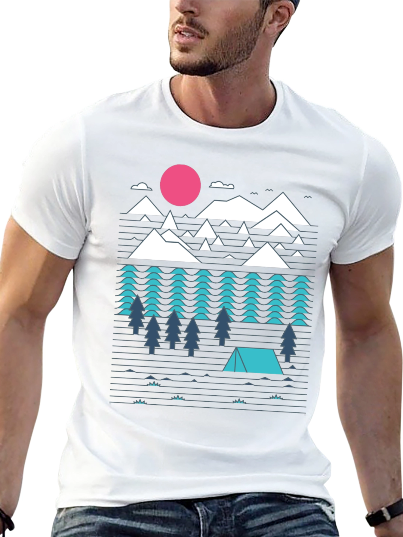 Camiseta Hombre Diseño Montaña Aventura