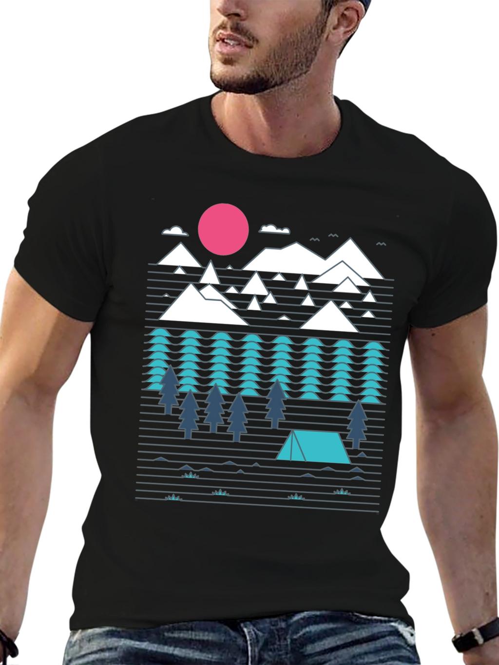 Camiseta Hombre Diseño Montaña Aventura