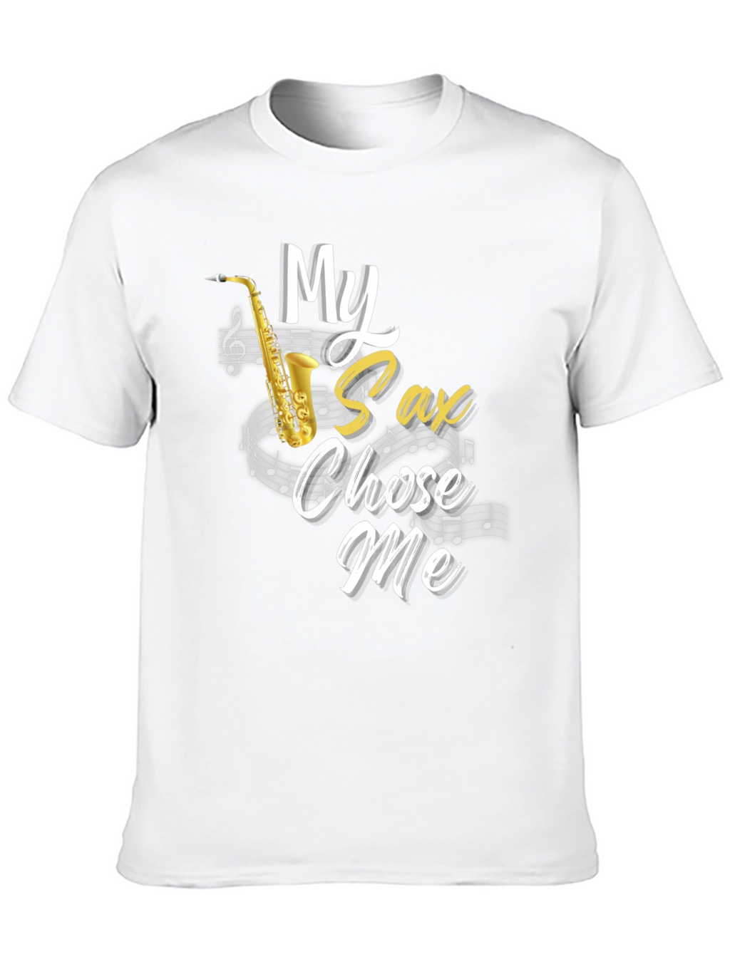 Camiseta Hombre Negra Mi Saxo Me Eligió