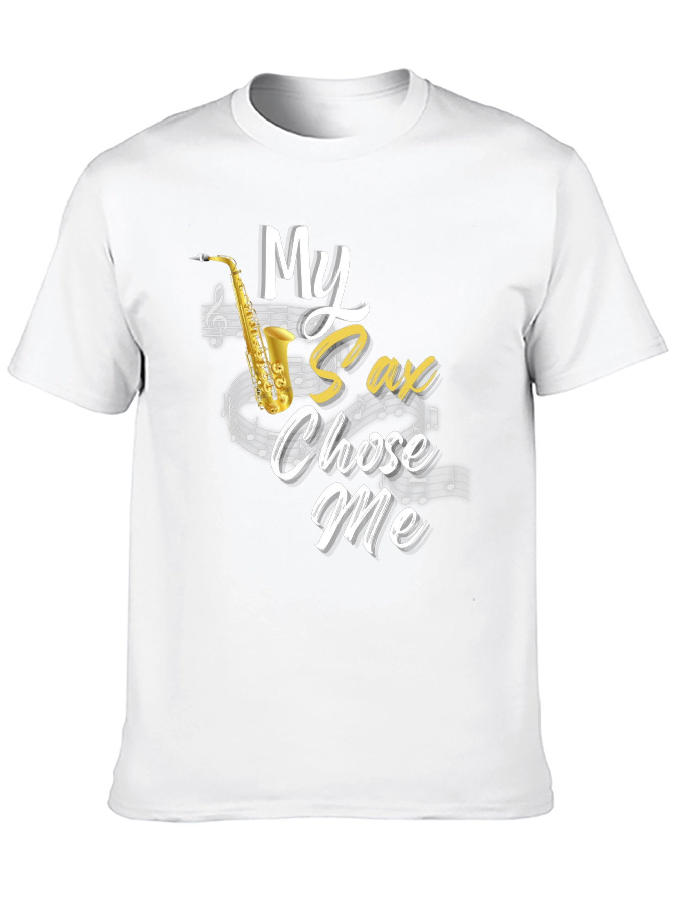 Camiseta Hombre Negra Mi Saxo Me Eligió