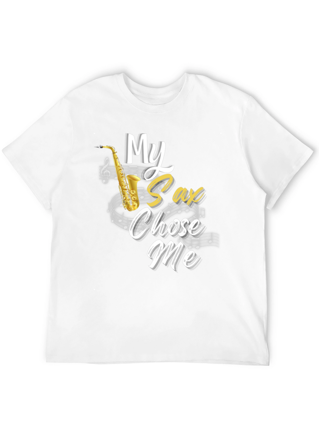 Camiseta Hombre Negra Mi Saxo Me Eligió