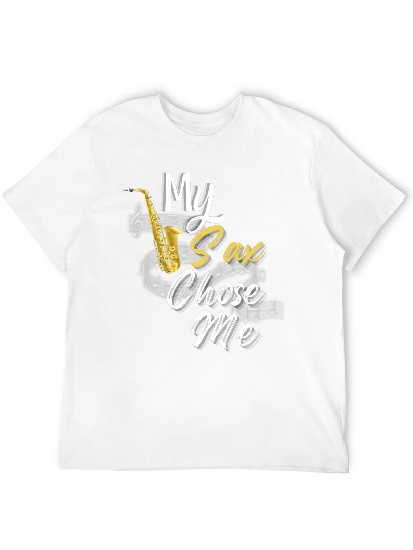 Camiseta Hombre Negra Mi Saxo Me Eligió