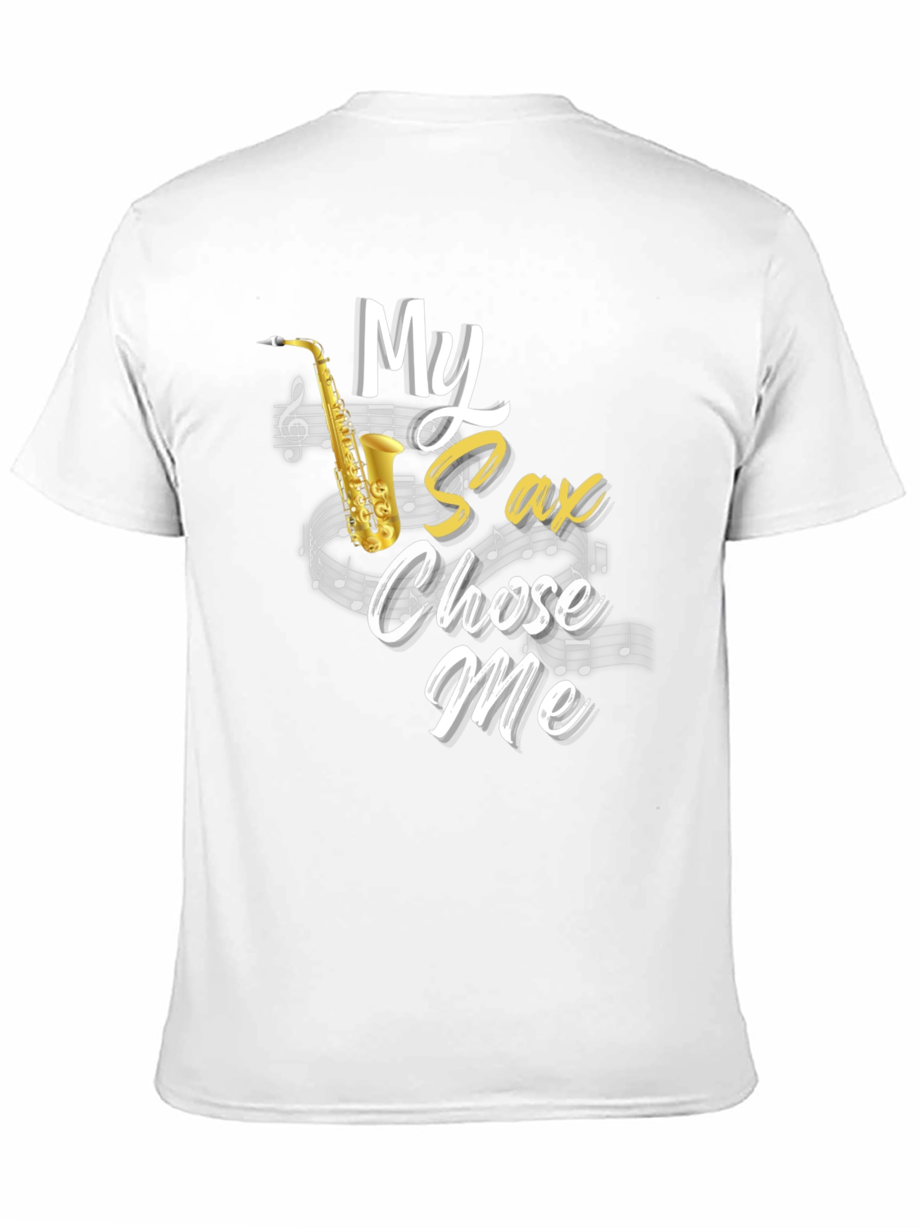 Camiseta Hombre Negra Mi Saxo Me Eligió
