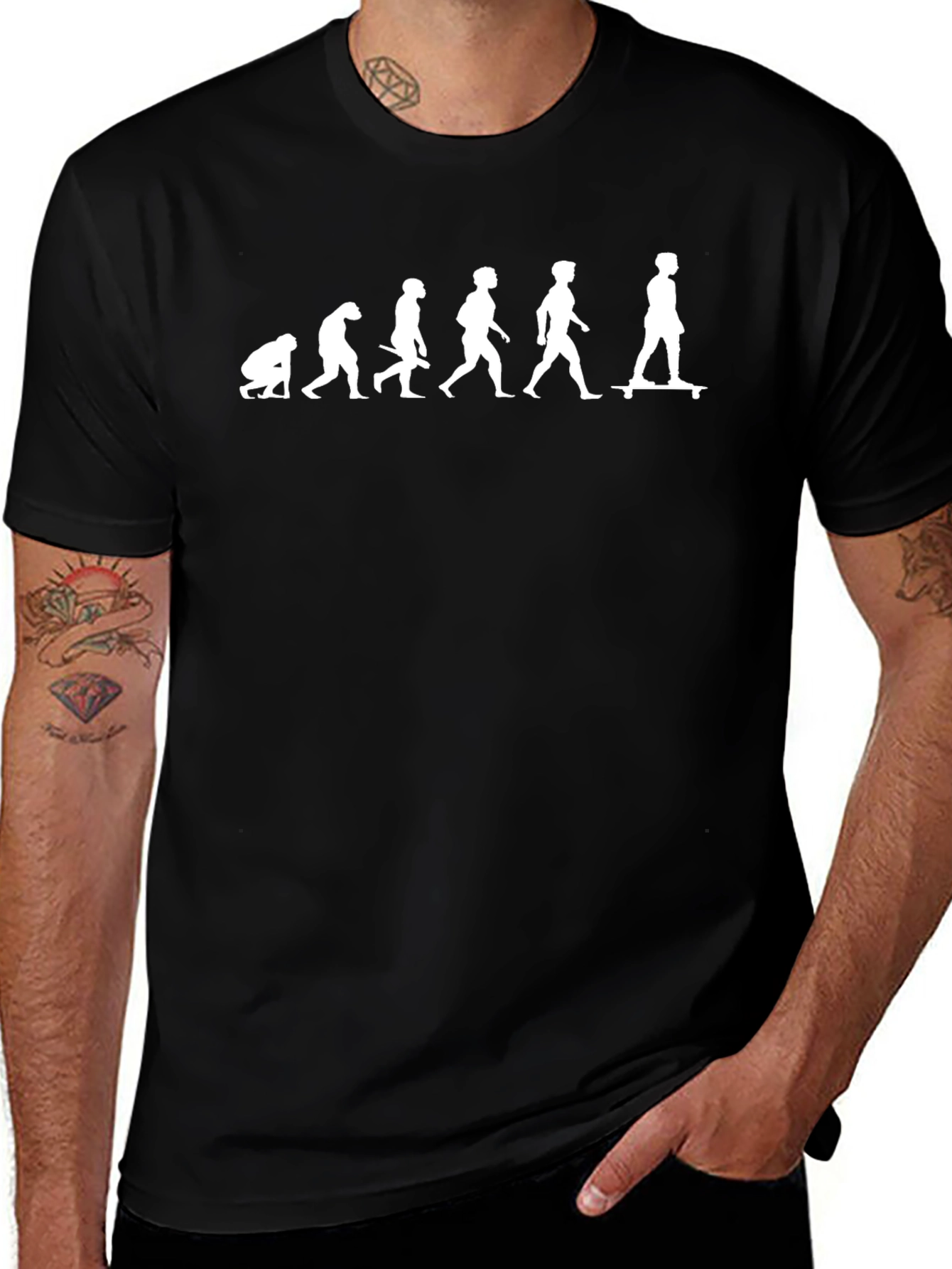 Camiseta Hombre Evolución Skateboard