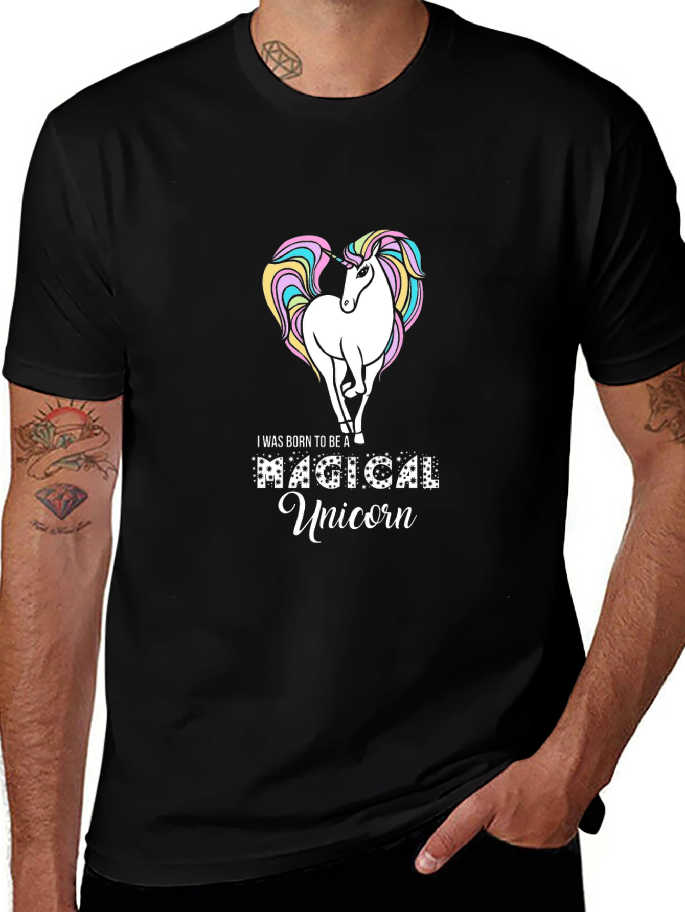 Camiseta Hombre Unicornio Mágico - Diseño Único