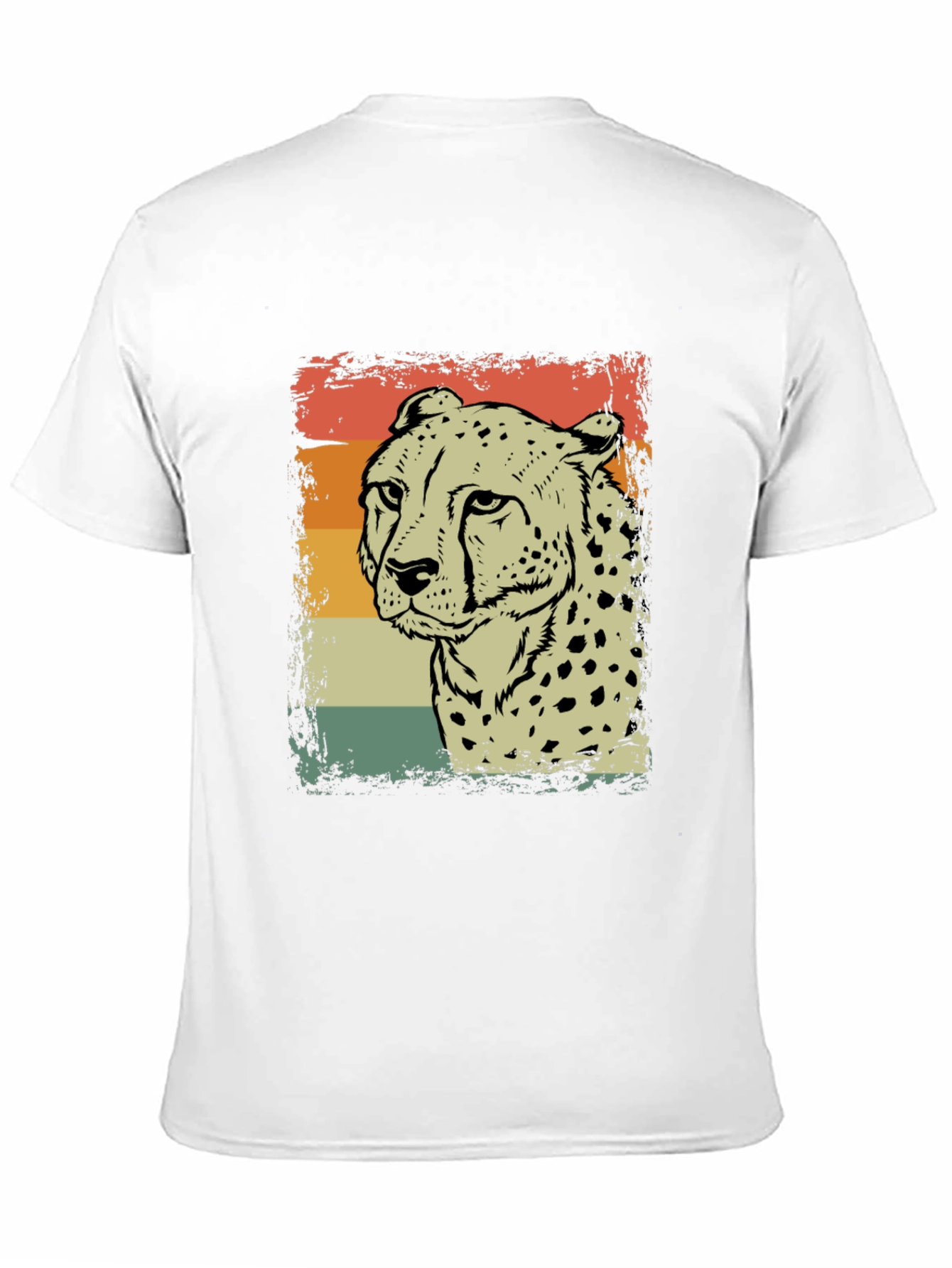 Camiseta Hombre Diseño Vintage Guepardo