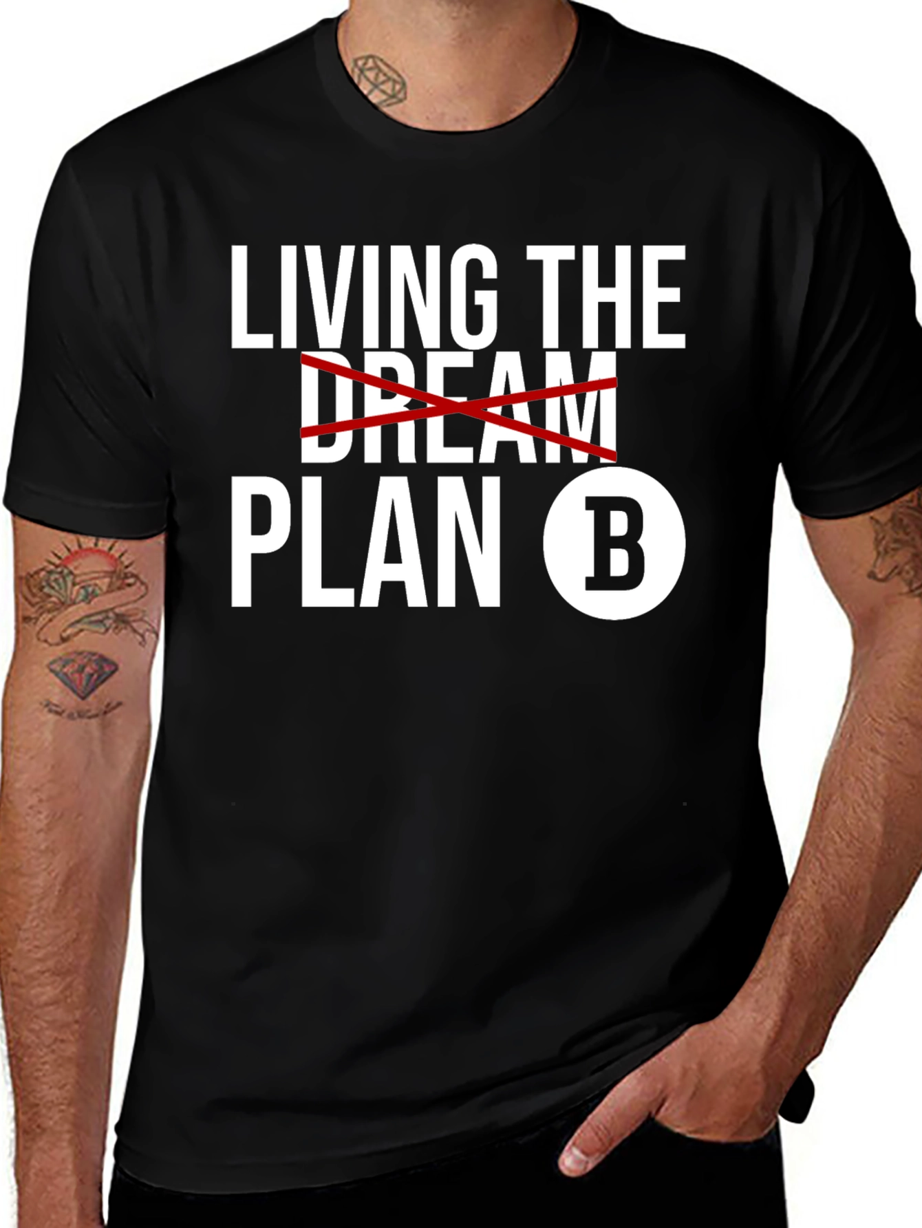 Camiseta Hombre Negra - Viviendo el Plan B