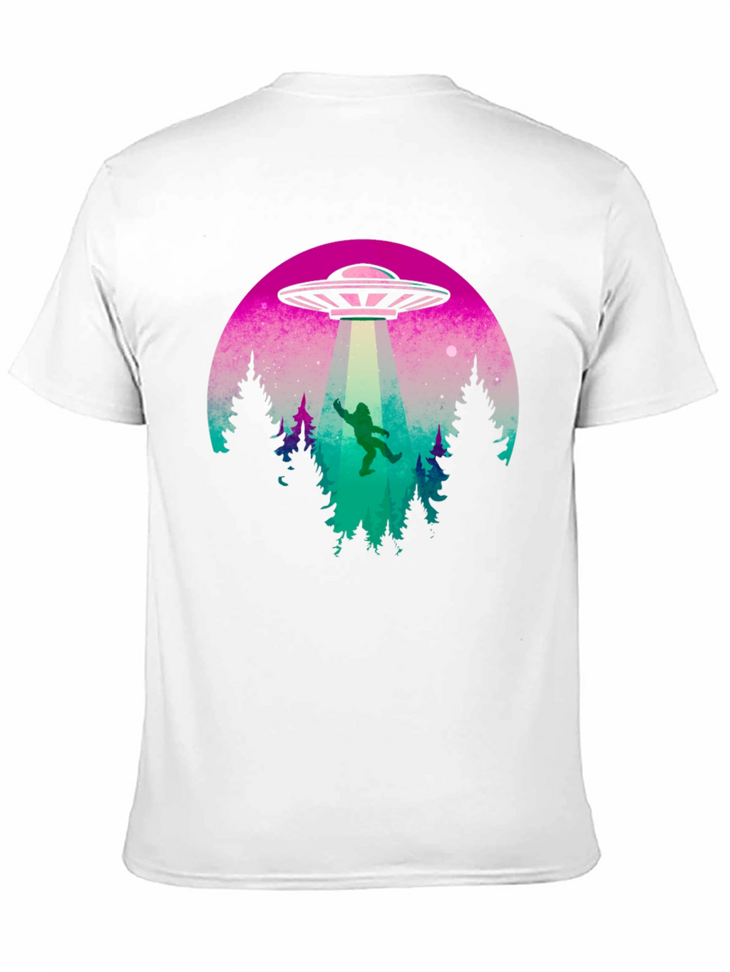 Camiseta Hombre OVNI Abducción Bigfoot