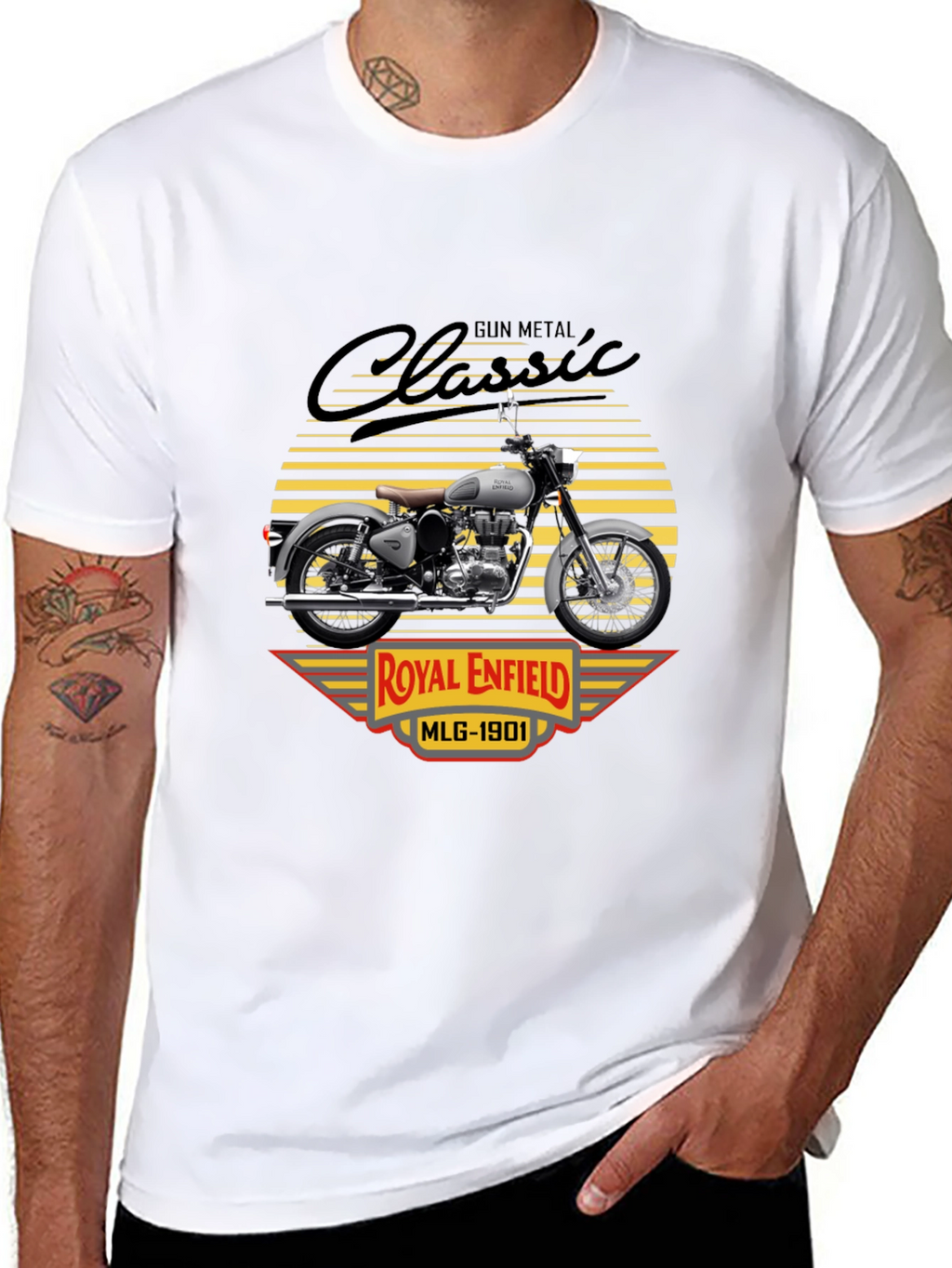 Camiseta Clásica Royal Enfield Gun Metal