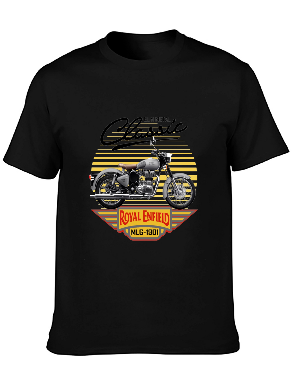 Camiseta Clásica Royal Enfield Gun Metal