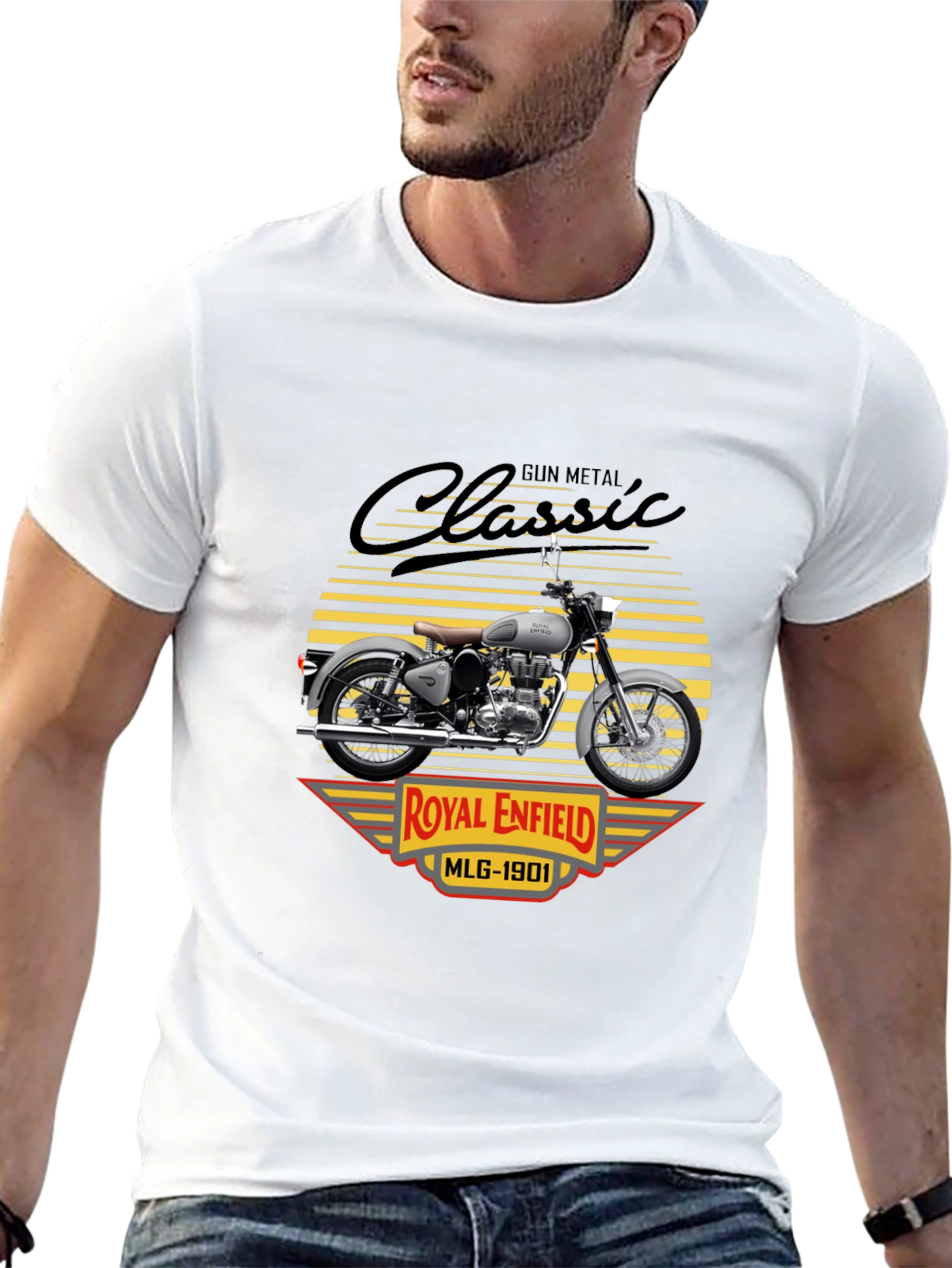 Camiseta Clásica Royal Enfield Gun Metal
