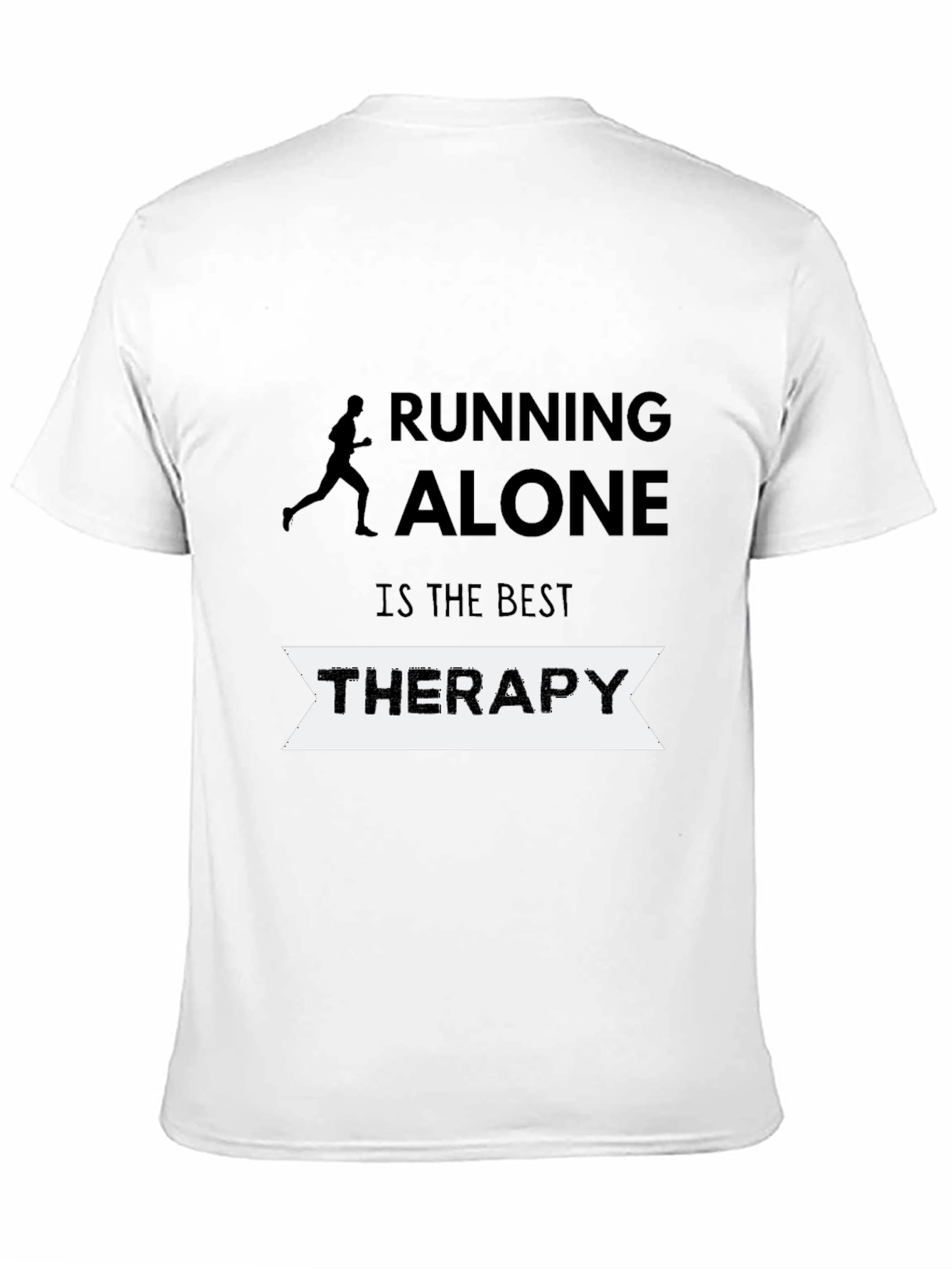 Camiseta Hombre Negra Running Alone Therapy