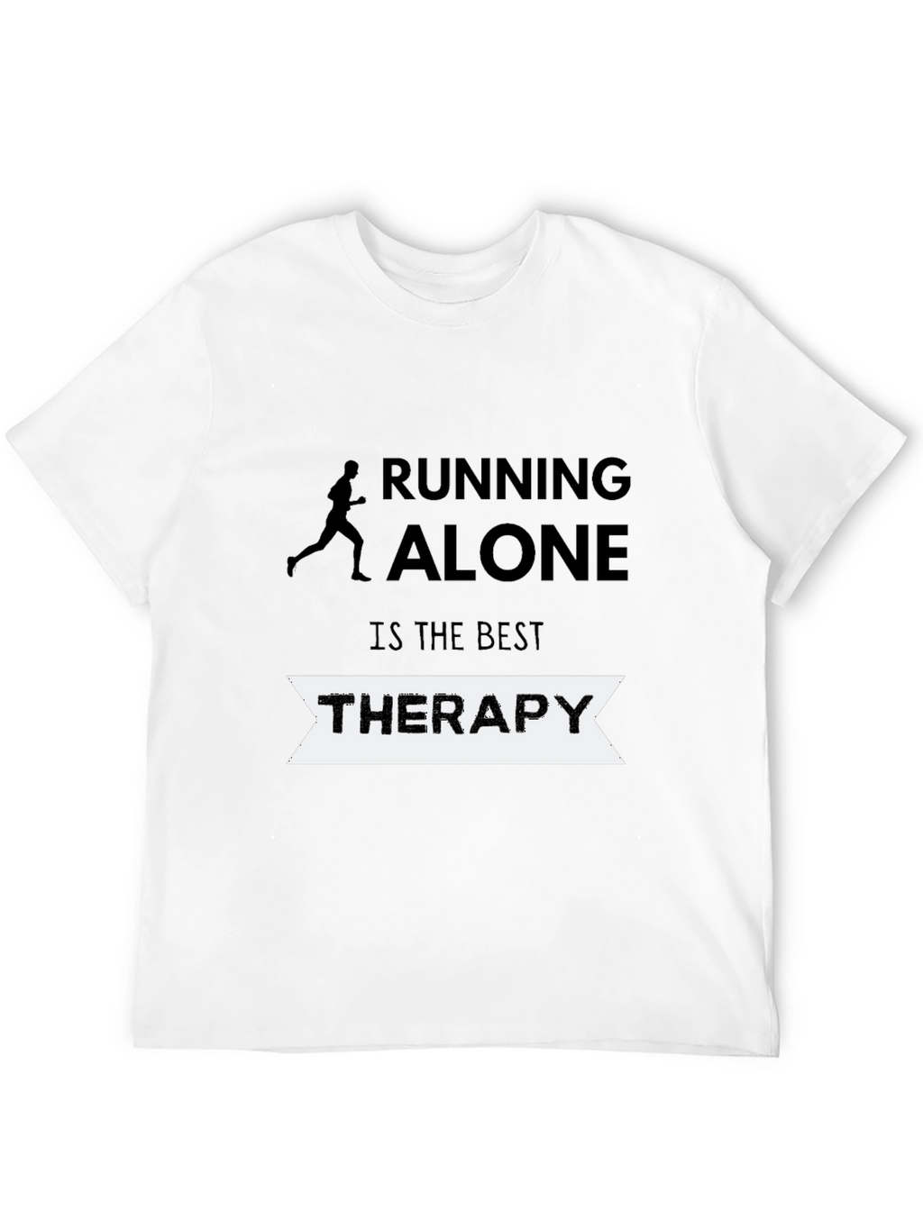 Camiseta Hombre Negra Running Alone Therapy