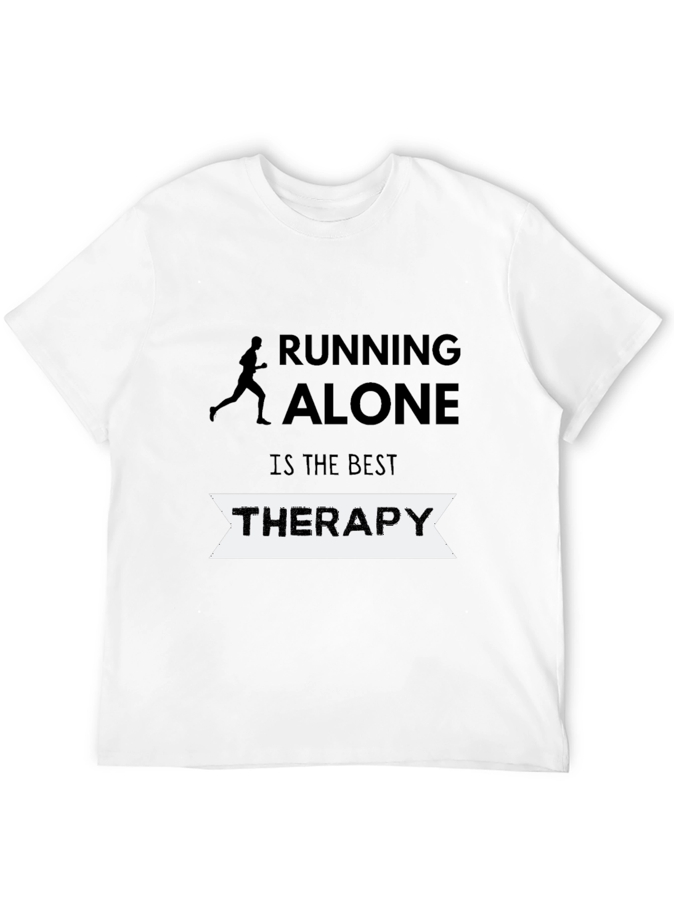 Camiseta Hombre Negra Running Alone Therapy