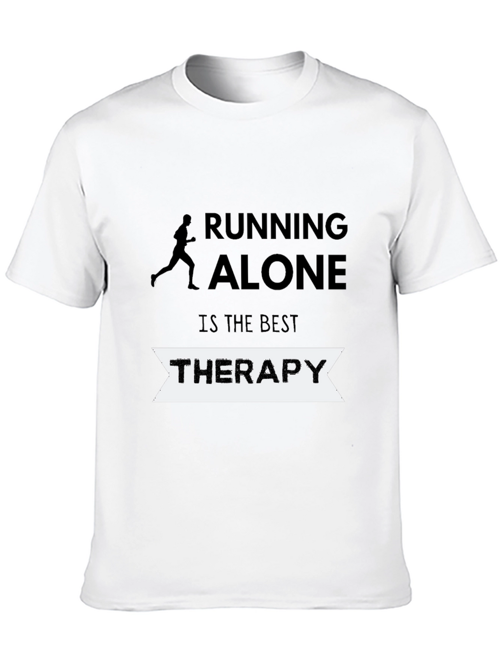 Camiseta Hombre Negra Running Alone Therapy