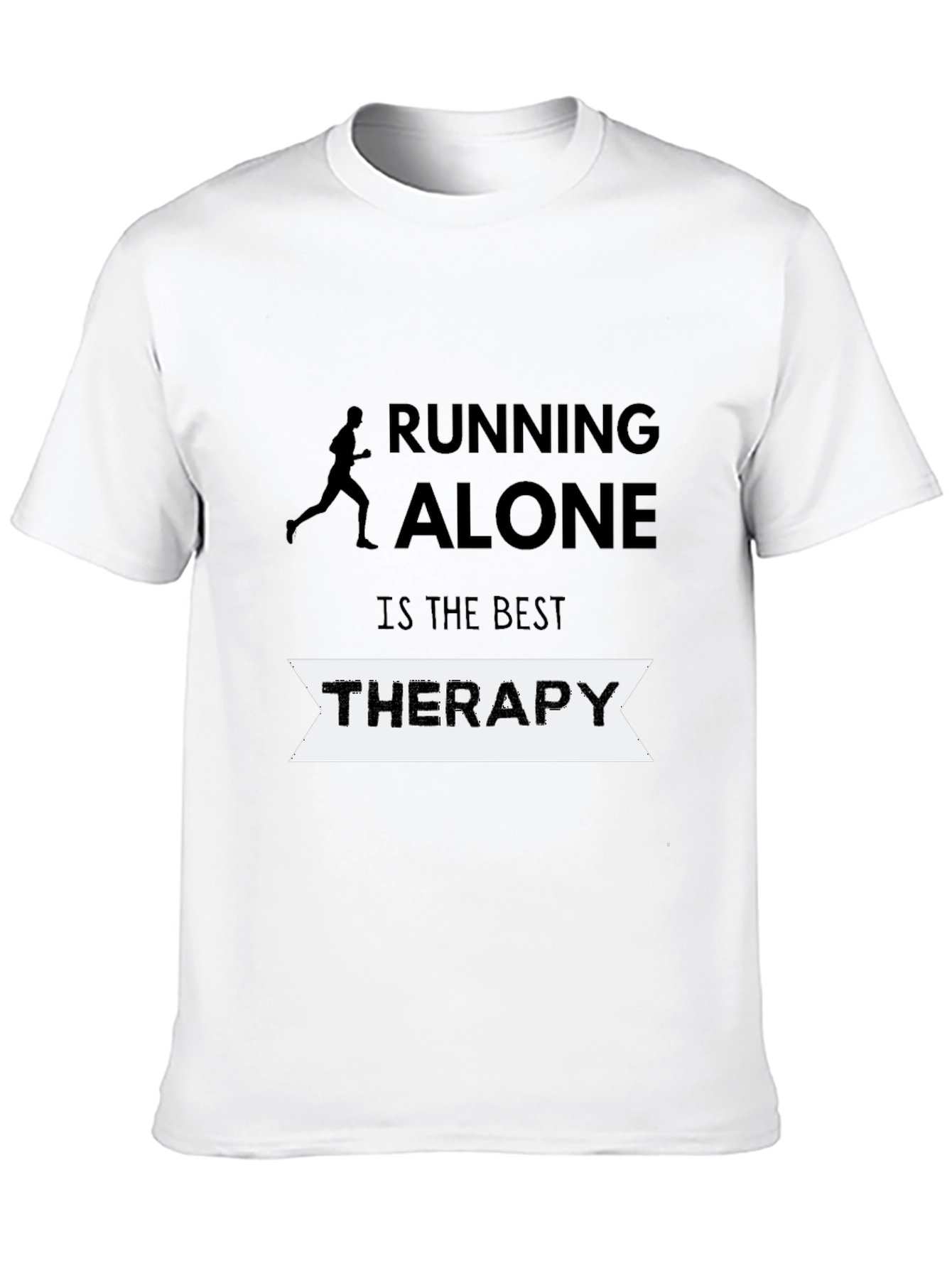 Camiseta Hombre Negra Running Alone Therapy