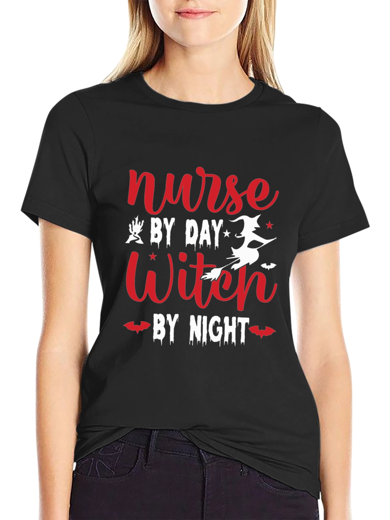 Camiseta Enfermera Bruja Halloween