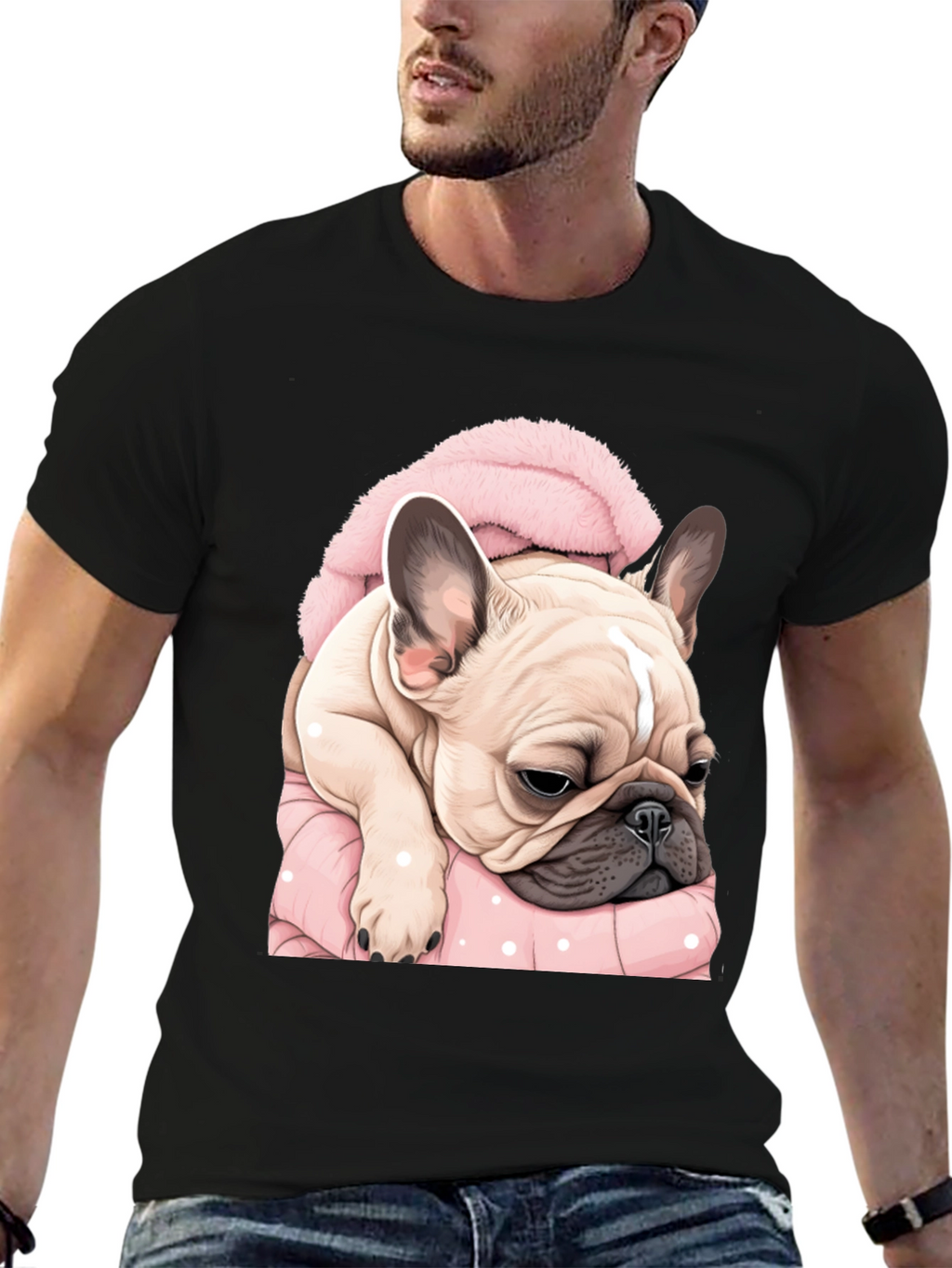 Camiseta Bulldog Francés Abrigado
