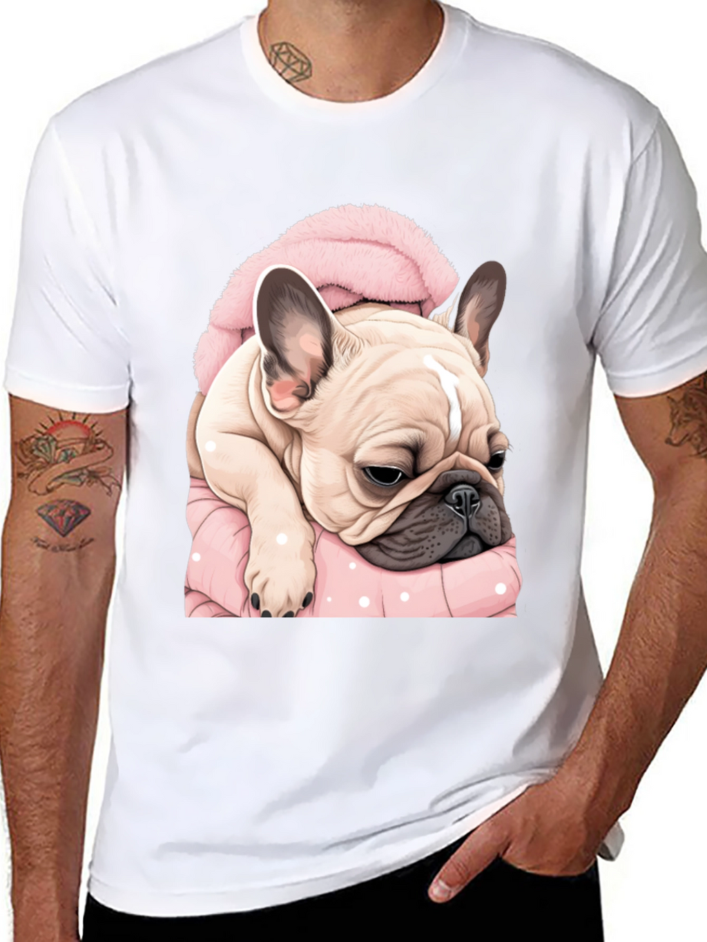 Camiseta Bulldog Francés Abrigado