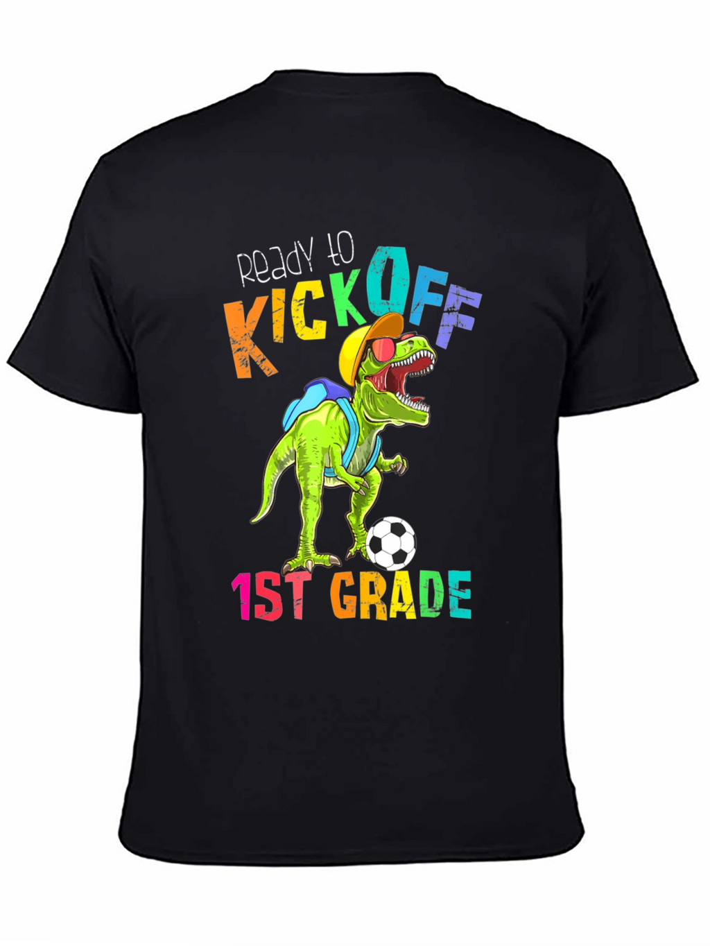 Camiseta Divertida Dinosaurio Fútbol Primer Grado